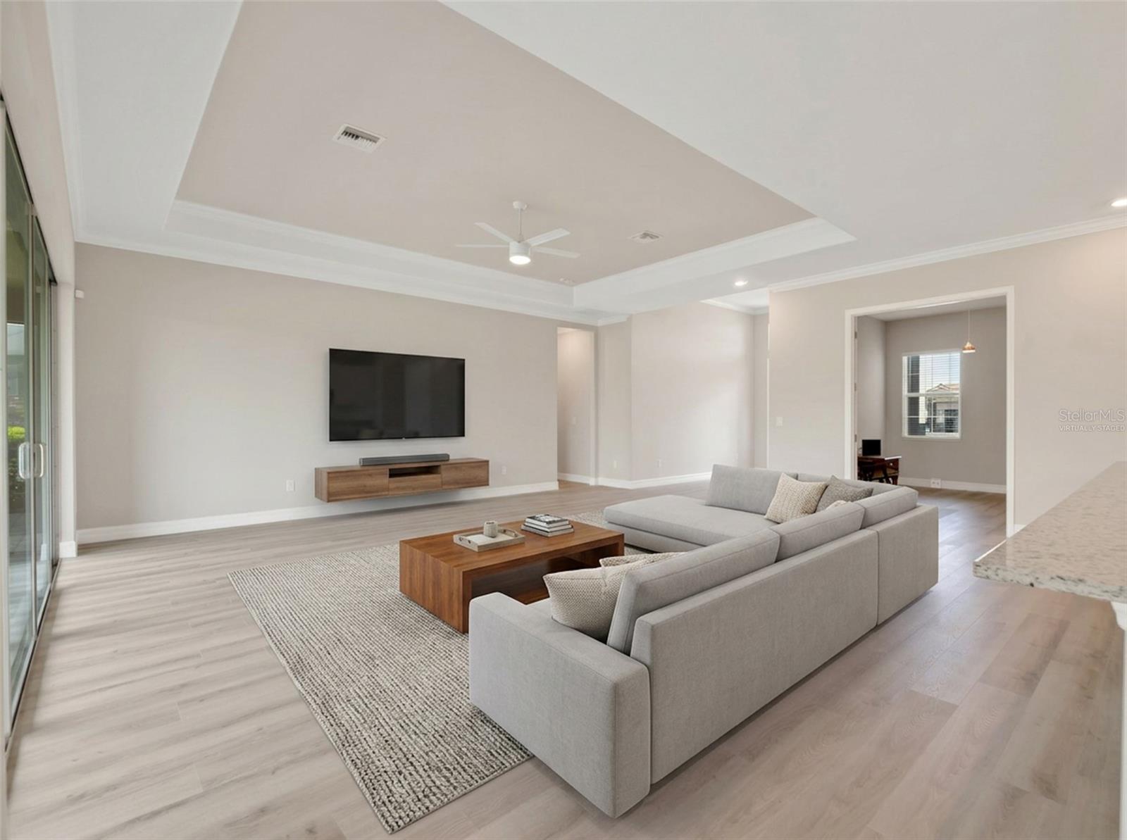Ai Virtually staged living room. - 14500 PONCE DE LEON TRL, PORT CHARLOTTE