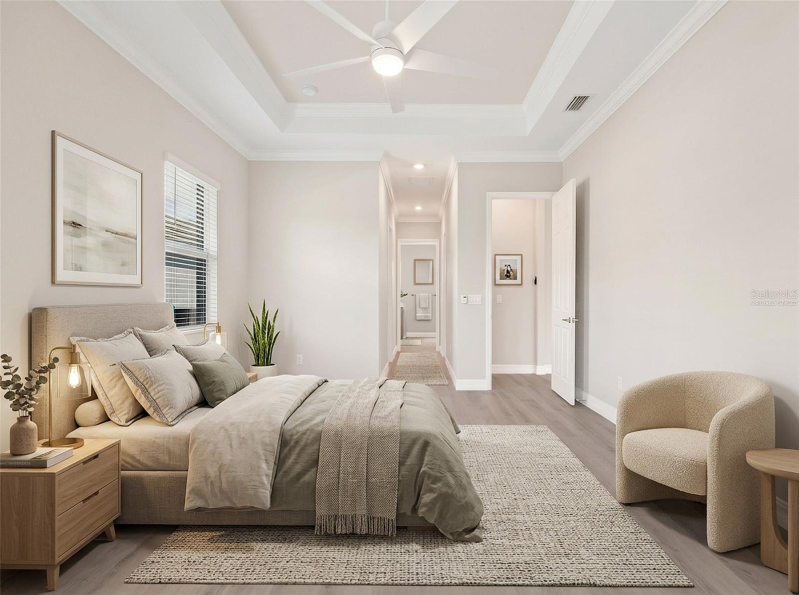 Ai Virtually staged bedroom. - 14500 PONCE DE LEON TRL, PORT CHARLOTTE