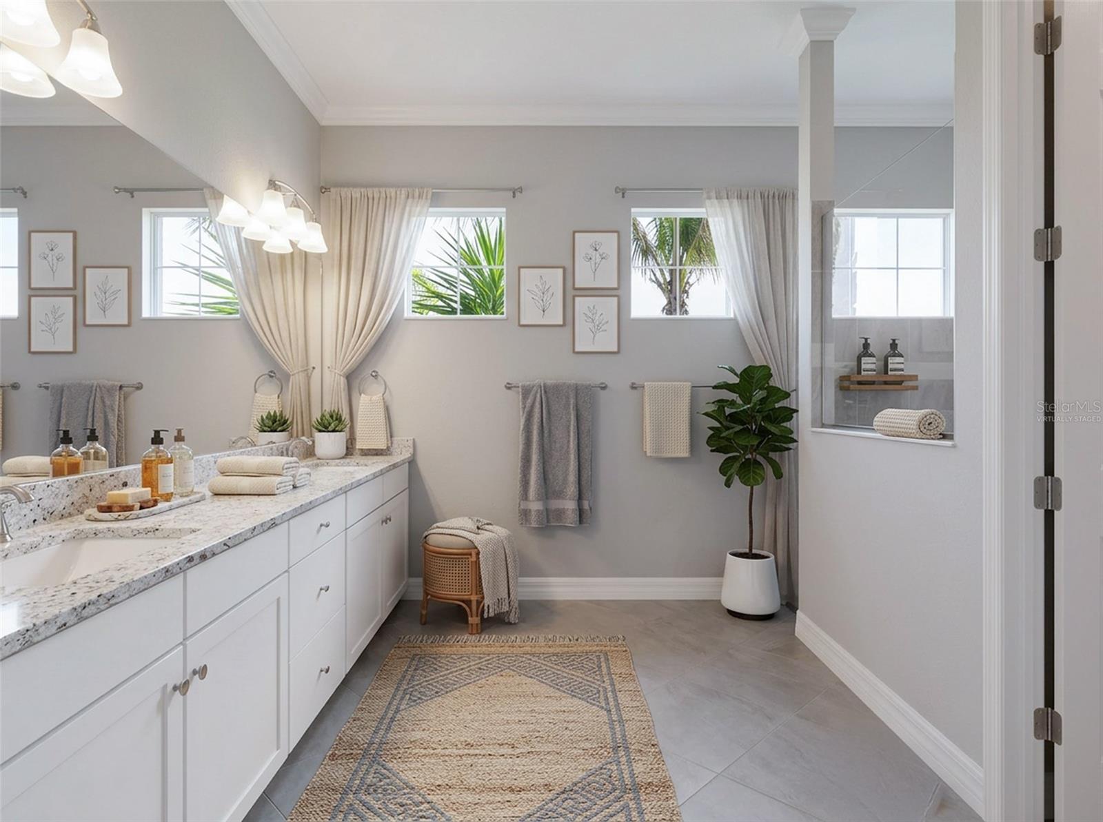 Ai Virtually staged bathroom. - 14500 PONCE DE LEON TRL, PORT CHARLOTTE