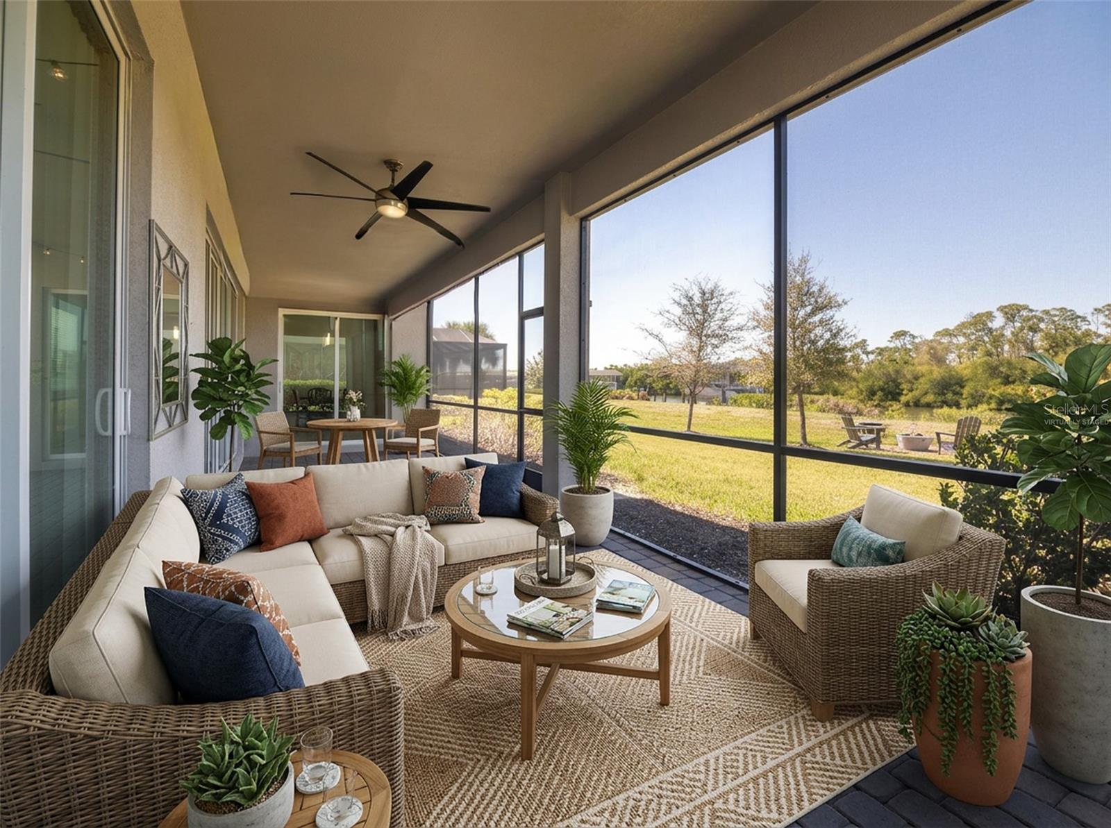 Ai Virtually staged patio. - 14500 PONCE DE LEON TRL, PORT CHARLOTTE