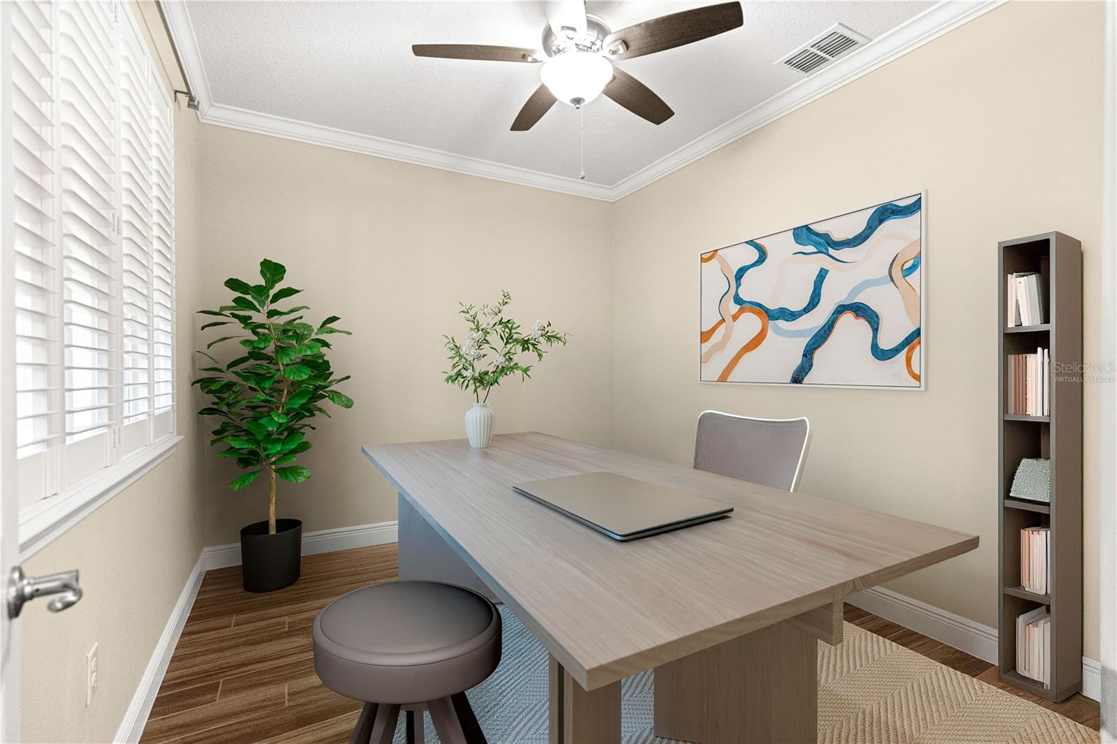 Virtually staged libray/study/den - 9460 SW 86TH PL, OCALA