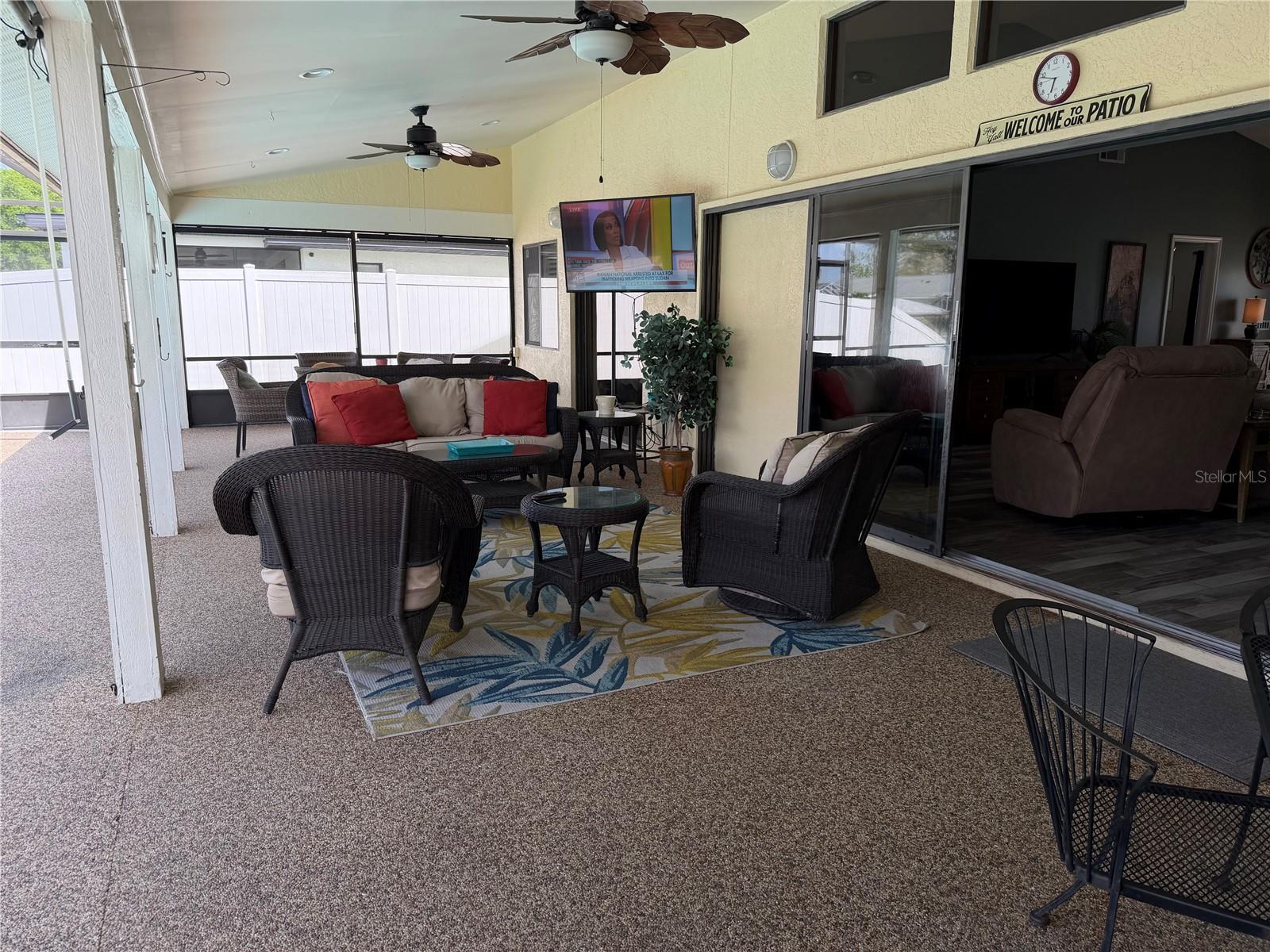 Huge Screened in Lanai with Chattahoochee decking. - 18 CLASSIC CT S, PALM COAST