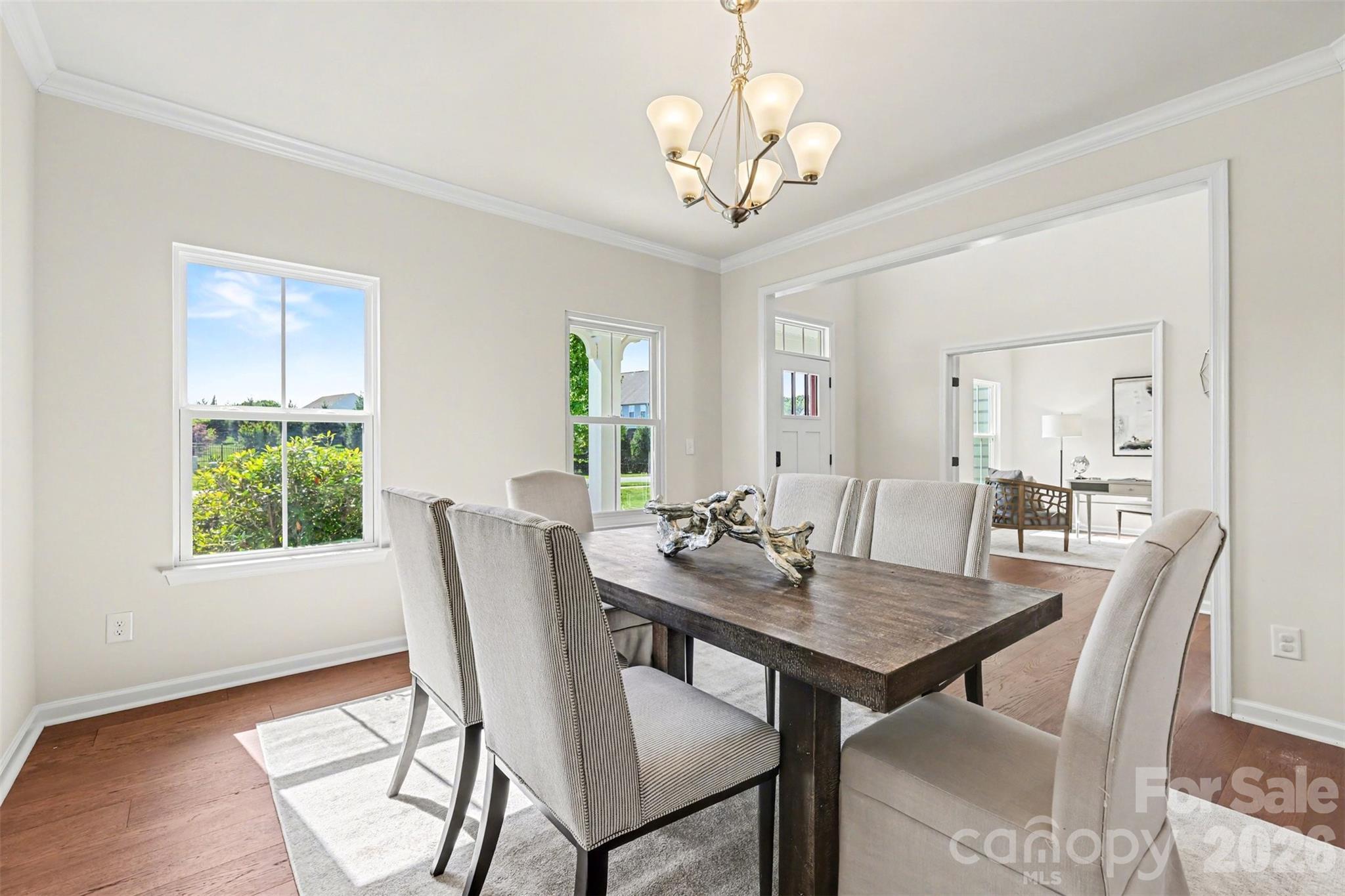 Dining area for formal occasions or relaxed gatherings. - 824 Abbeywood Drive, Waxhaw