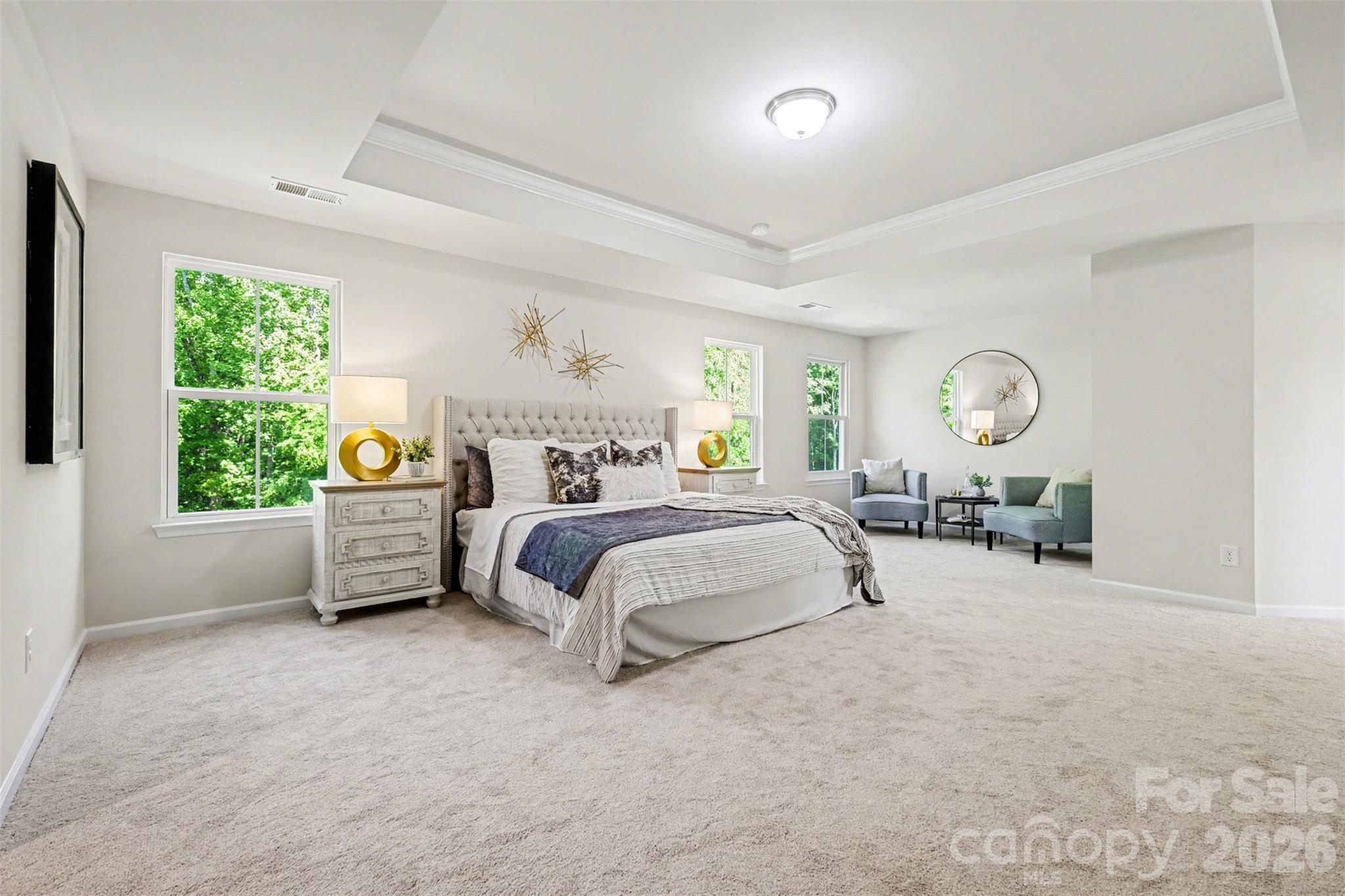 Owner Suite has ample room for a separate seating area or your choice of use! - 824 Abbeywood Drive, Waxhaw