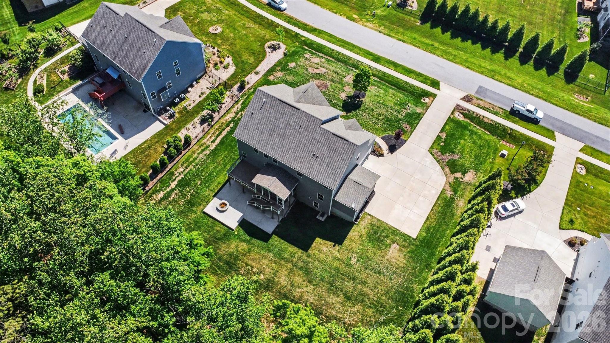 Aerial center photo of home and property! - 824 Abbeywood Drive, Waxhaw