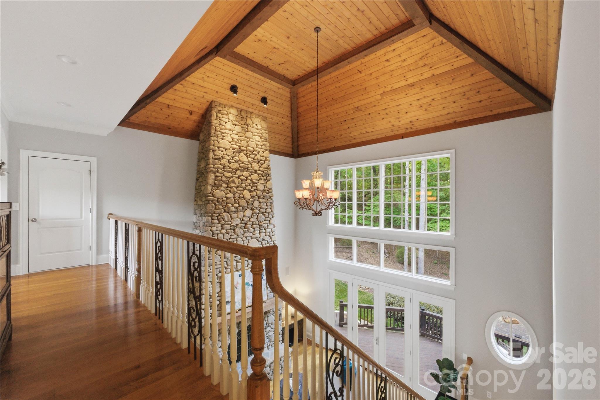Cedar paneled ceiling - 1514 Elmsford Lane, Matthews