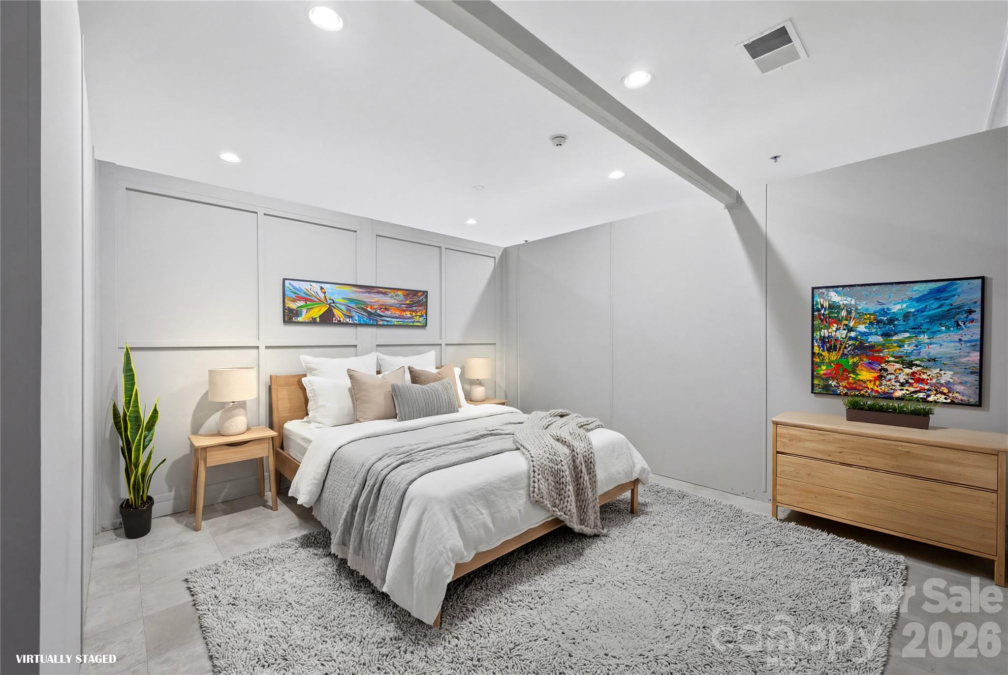 Virtually Staged Bedroom - 21 Battery Park Avenue, Asheville