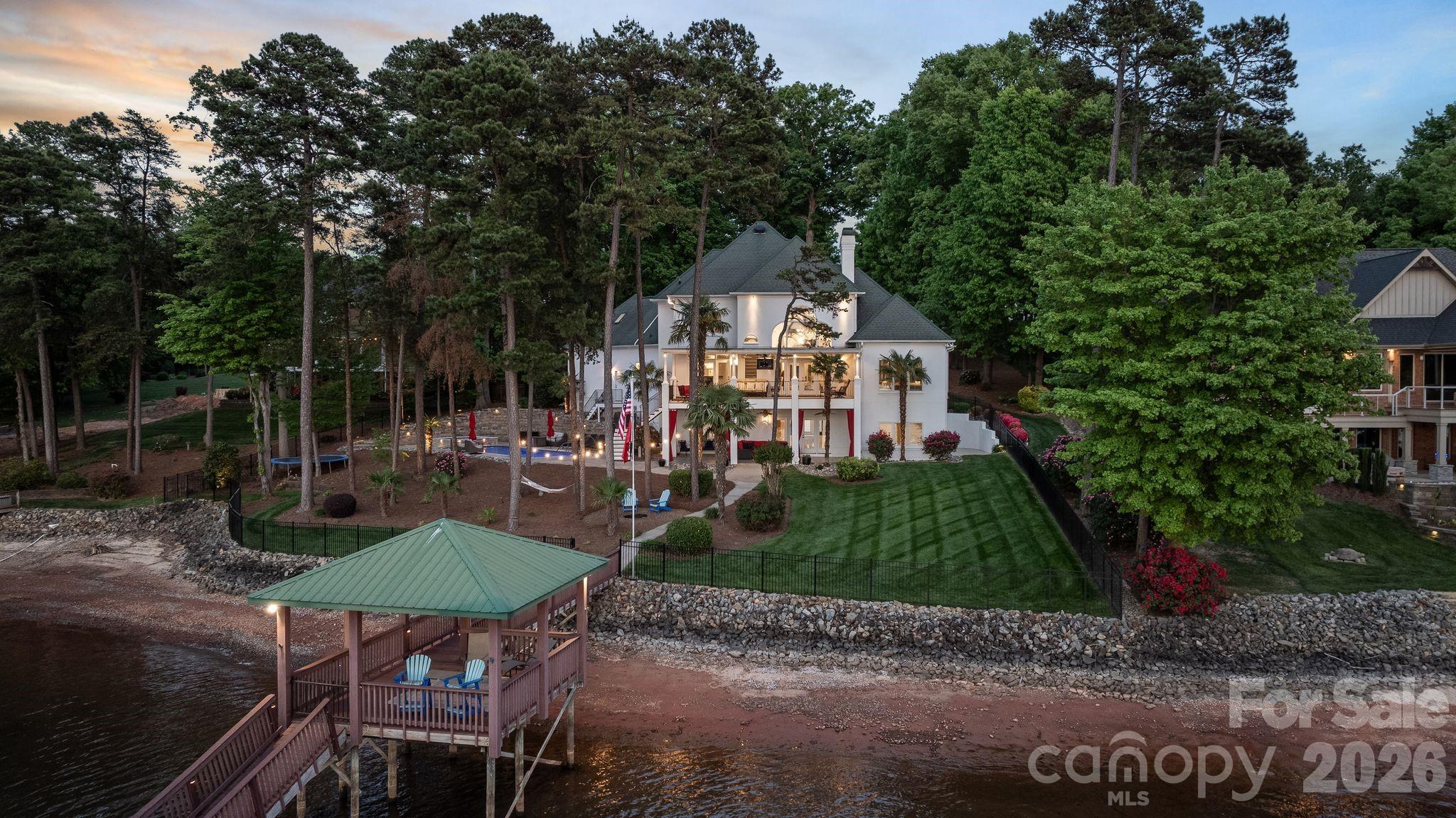 Lakeside exterior view. - 144 Mariner Pointe Lane, Mooresville