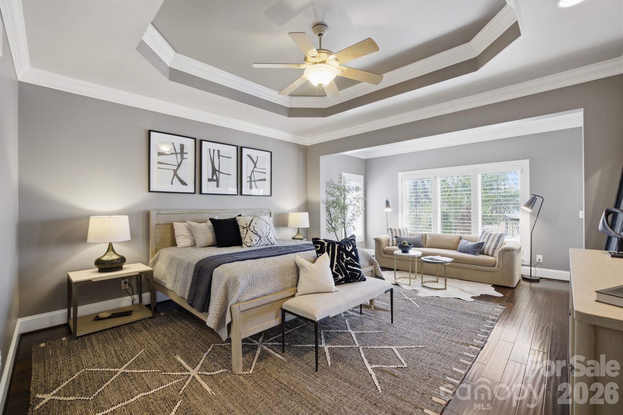Primary bedroom. - 144 Mariner Pointe Lane, Mooresville