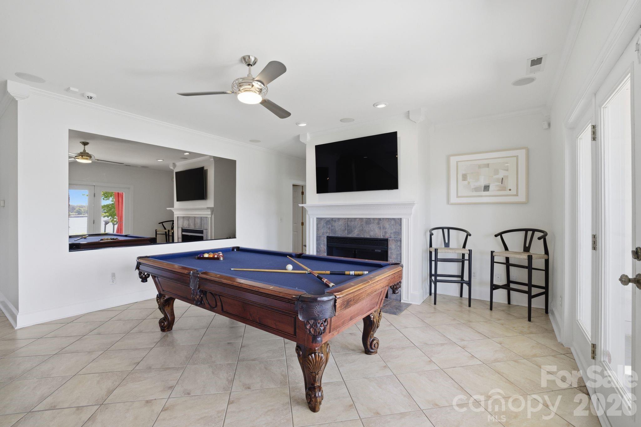 Lower level entertainment room. - 144 Mariner Pointe Lane, Mooresville