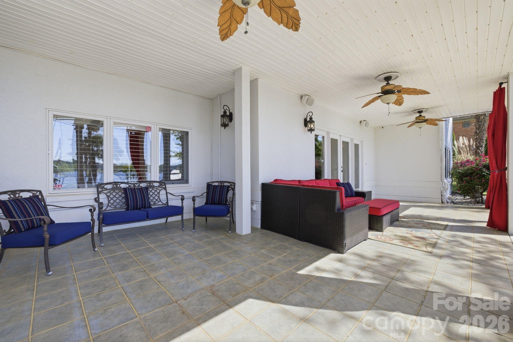 Lower level covered patio. - 144 Mariner Pointe Lane, Mooresville