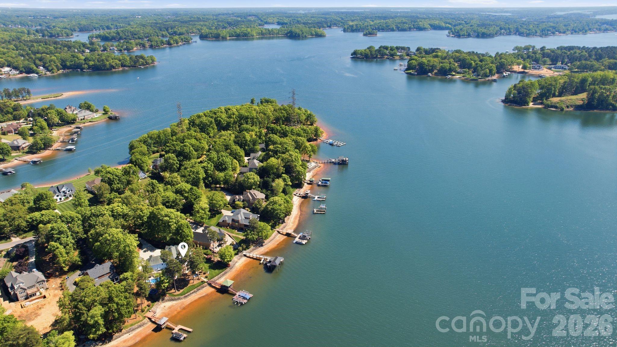 Aerial property view. - 144 Mariner Pointe Lane, Mooresville