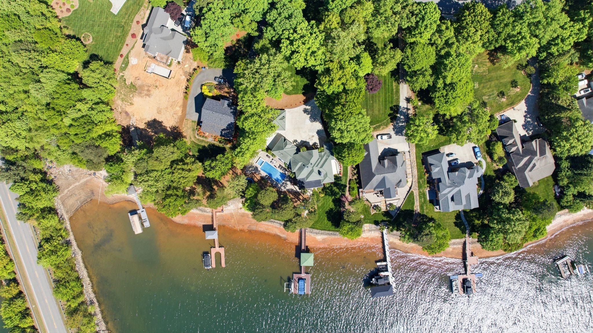 Aerial property view. - 144 Mariner Pointe Lane, Mooresville