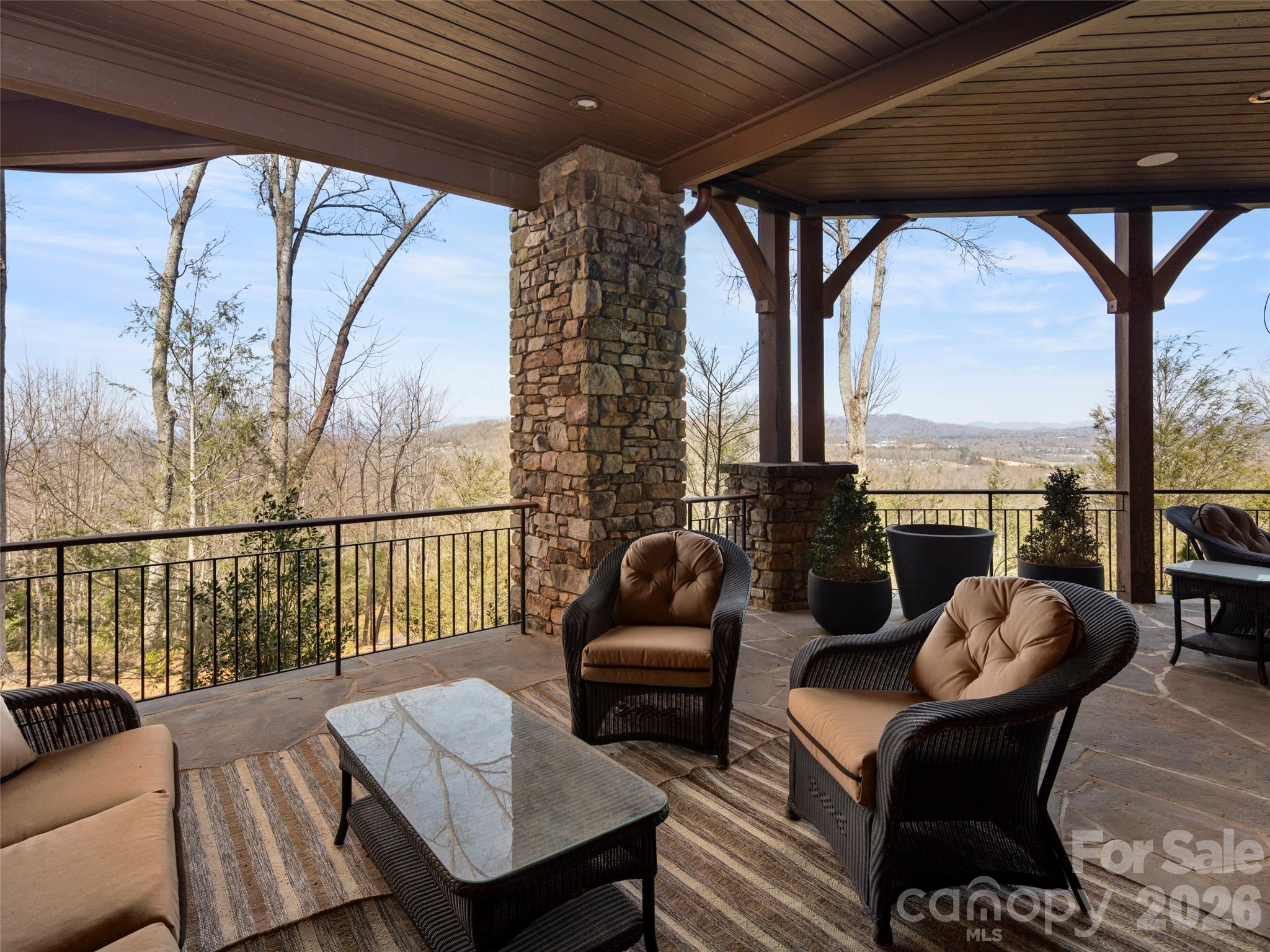covered dock by one of two deck fireplaces - 47 Ridge Pine Trail, Arden