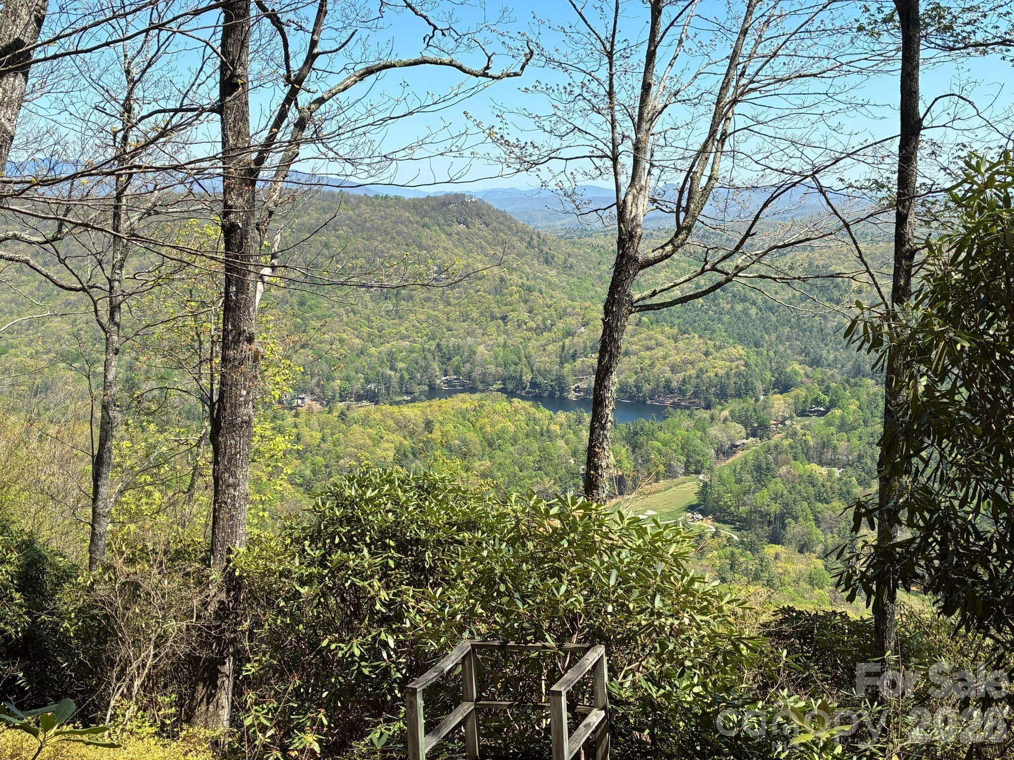 Long-range view of WNC mountains - P 2 L020RV Toxaway Cliff, Lake Toxaway