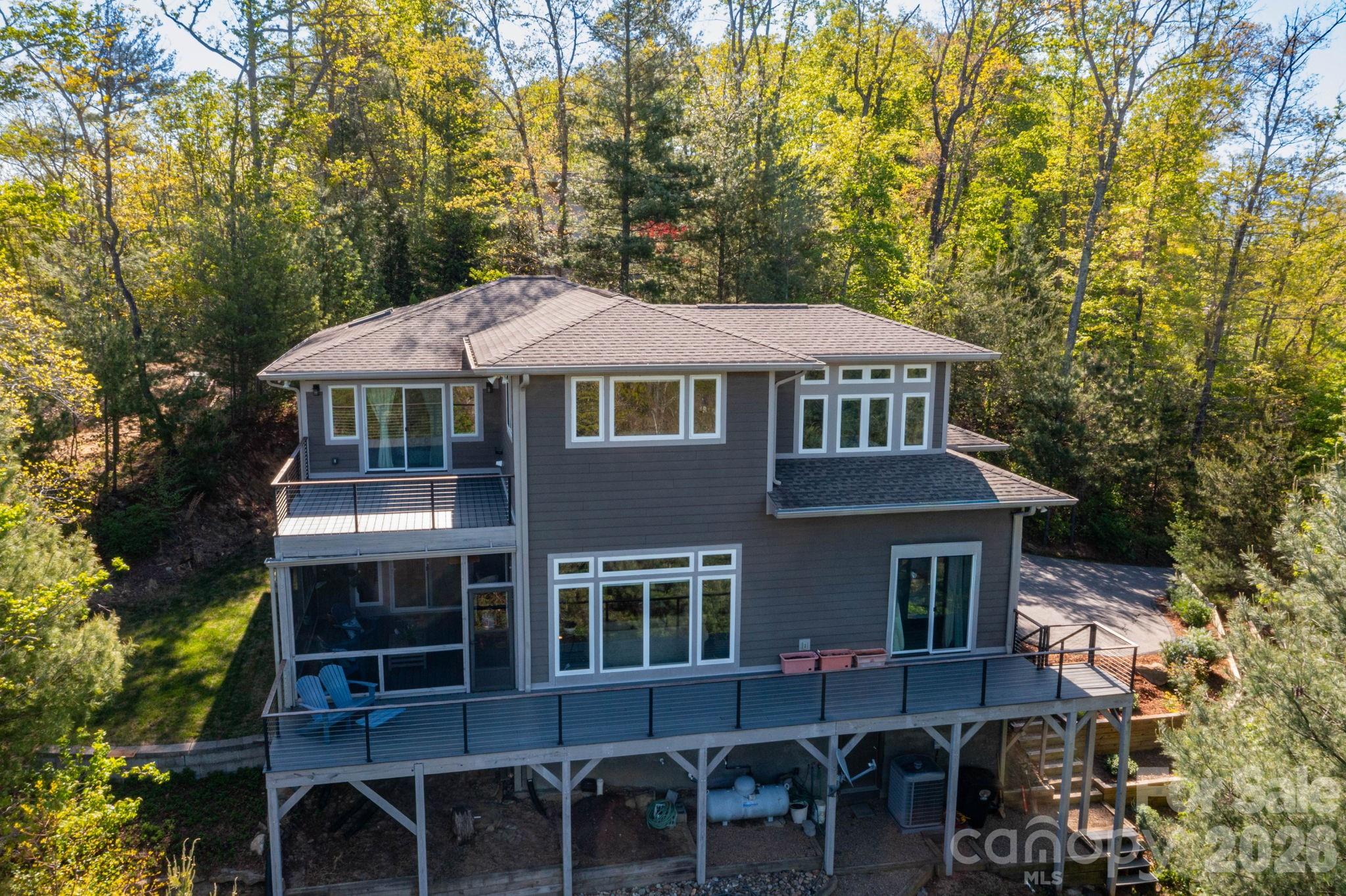 Side of Home - Decks with Views! - 36 Spy Pointe Lane, Fletcher