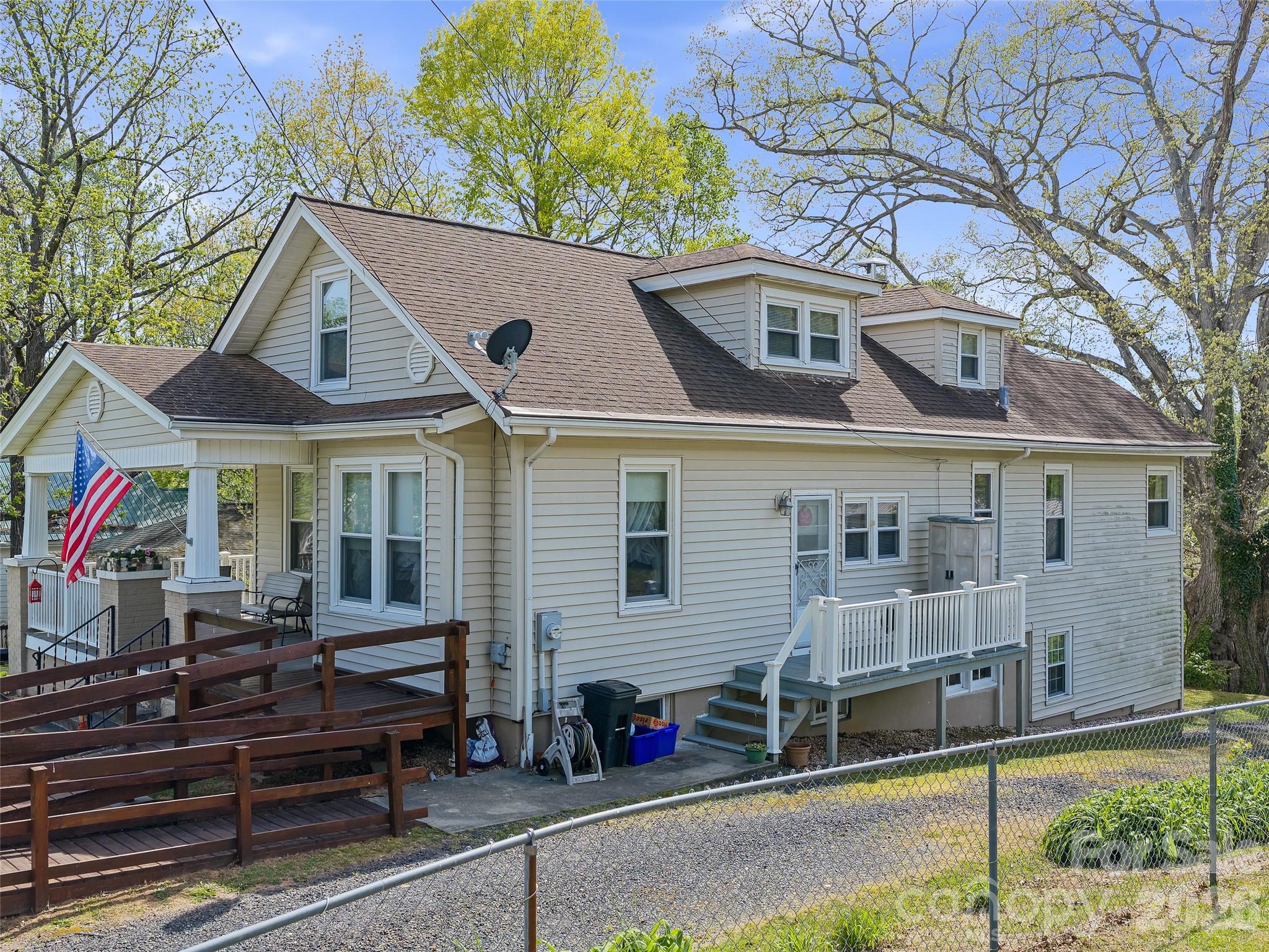 Side View of House with Additional Deck Entry - 45 Summit Street, Burnsville