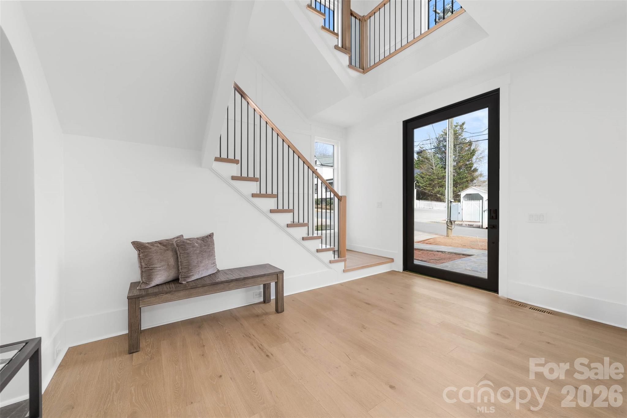 Grand three story foyer - 216 Walnut Street, Davidson