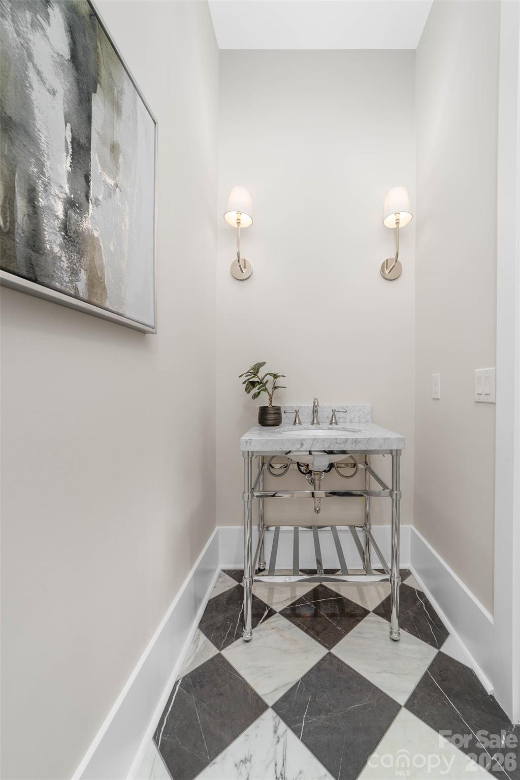 Main level powder room - 216 Walnut Street, Davidson