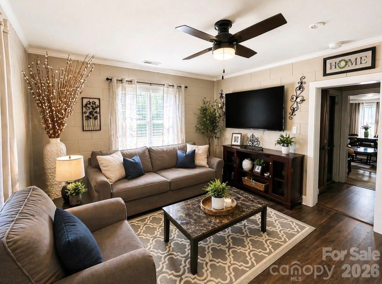 Virtual staging and enhancements used for marketing purposes - 104 N Branch Street, Elm City
