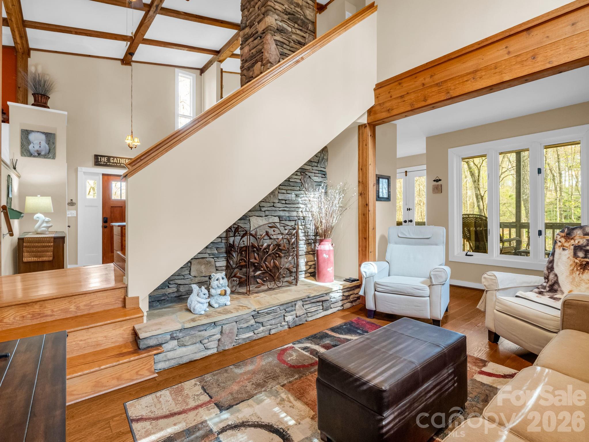 Family Room showing stairs to upper level - 78 Wahuhu Court, Brevard
