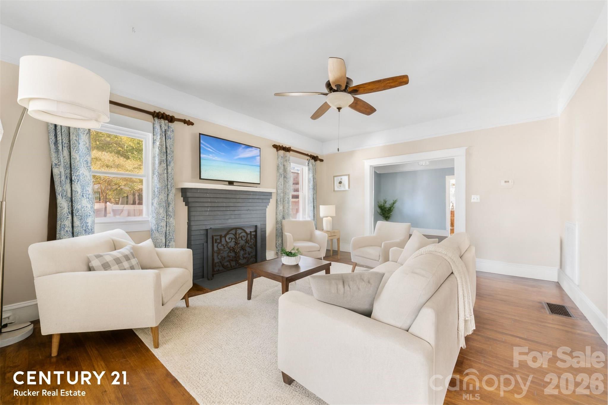 Living Room - Virtually Staged - 604 Pearl Avenue, Kannapolis