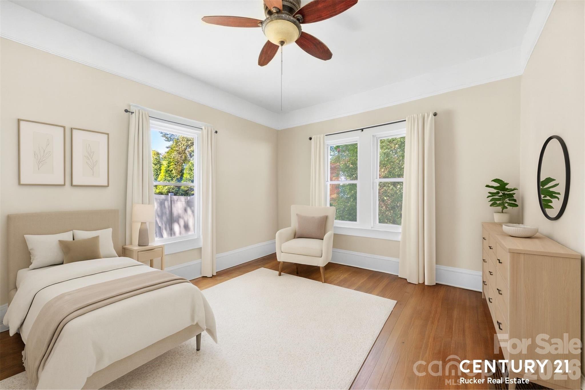 Bedroom - Virtually Staged - 604 Pearl Avenue, Kannapolis