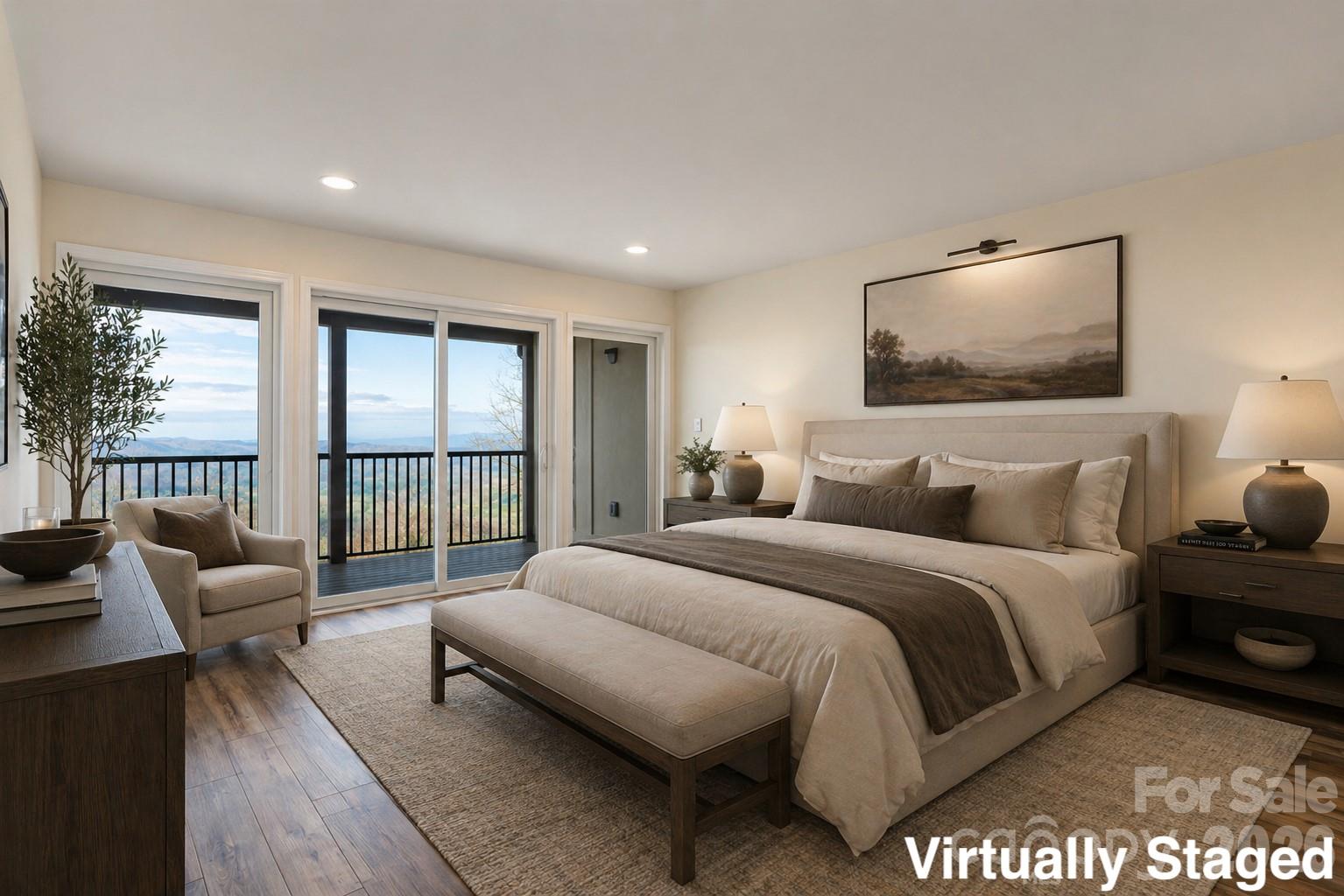 Primary Suite - Virtually Staged - 1203 Fleetwood Plaza, Hendersonville