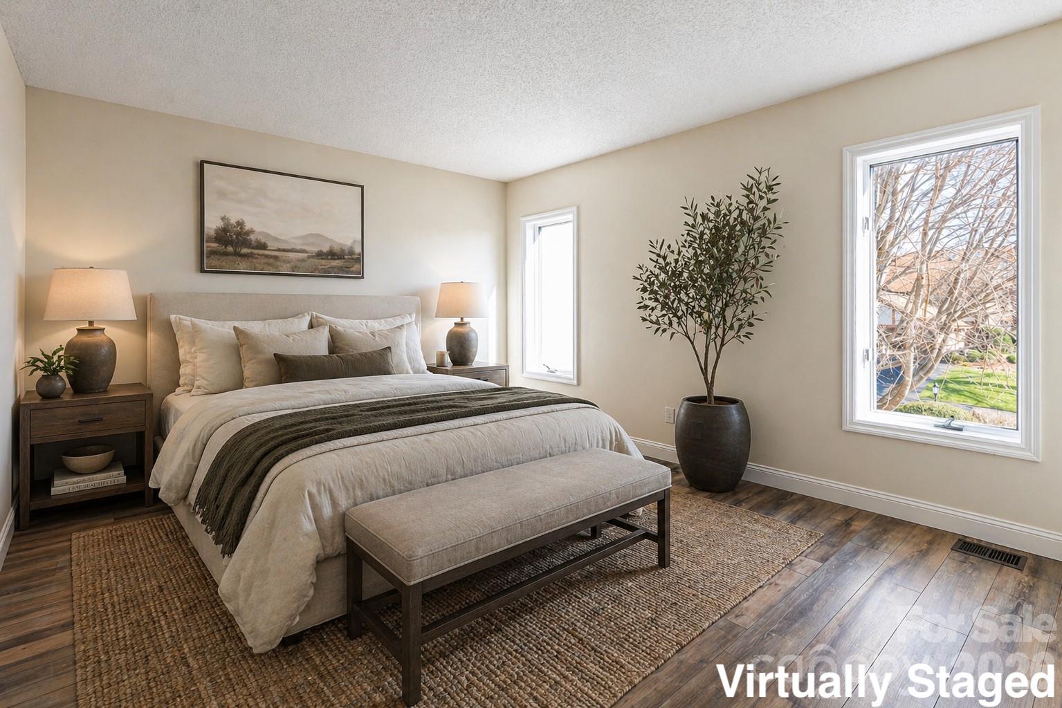 Main Level Guest Bedroom - Virtually Staged - 1203 Fleetwood Plaza, Hendersonville