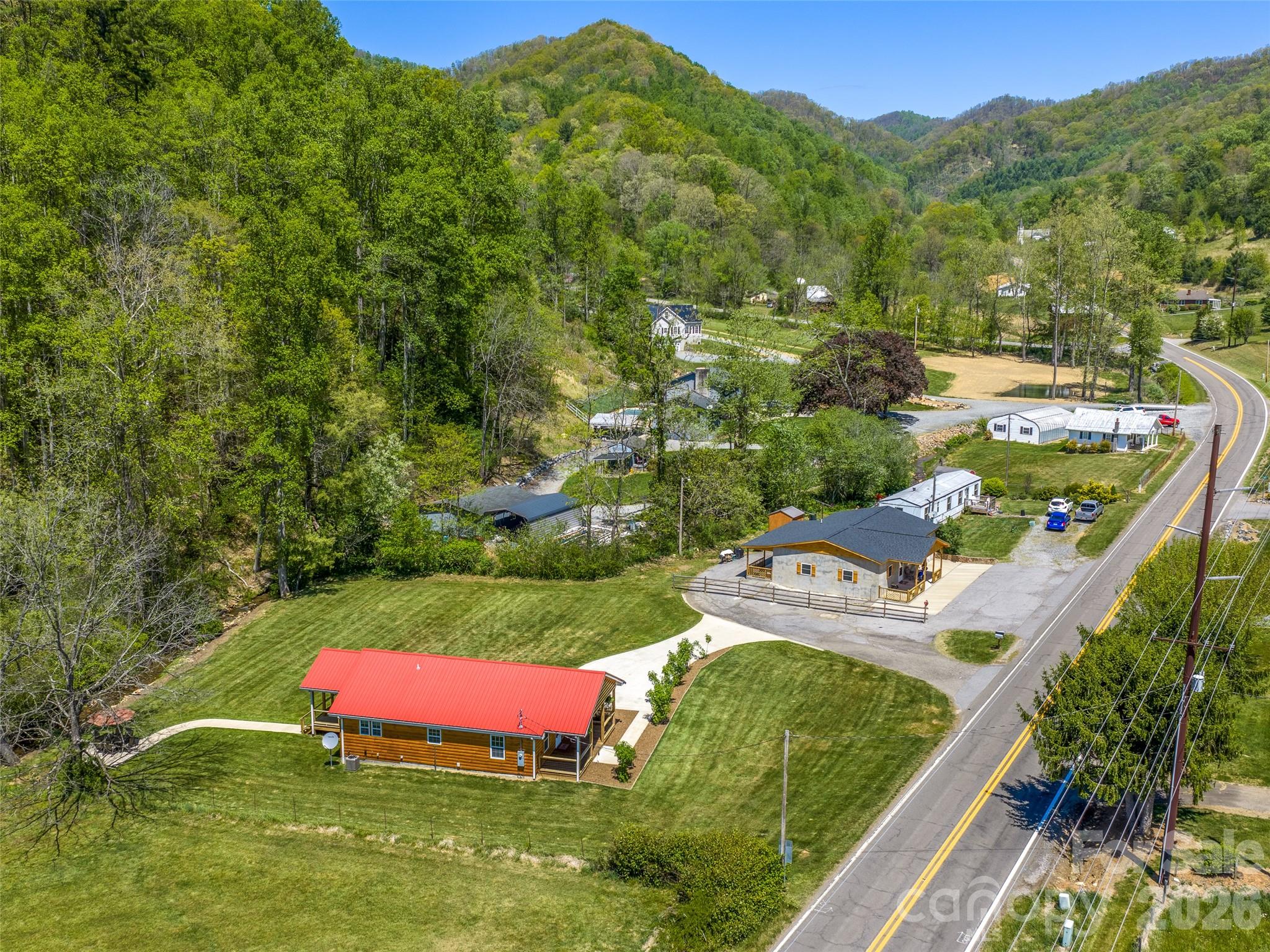 Drone aerial - 5881 US 23 Highway, Mars Hill