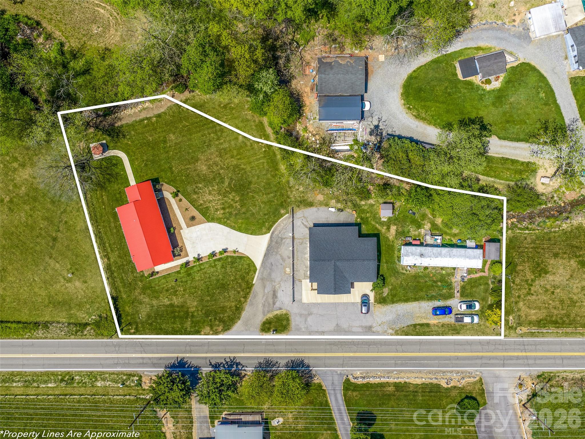 Approximate lot lines - 5881 US 23 Highway, Mars Hill