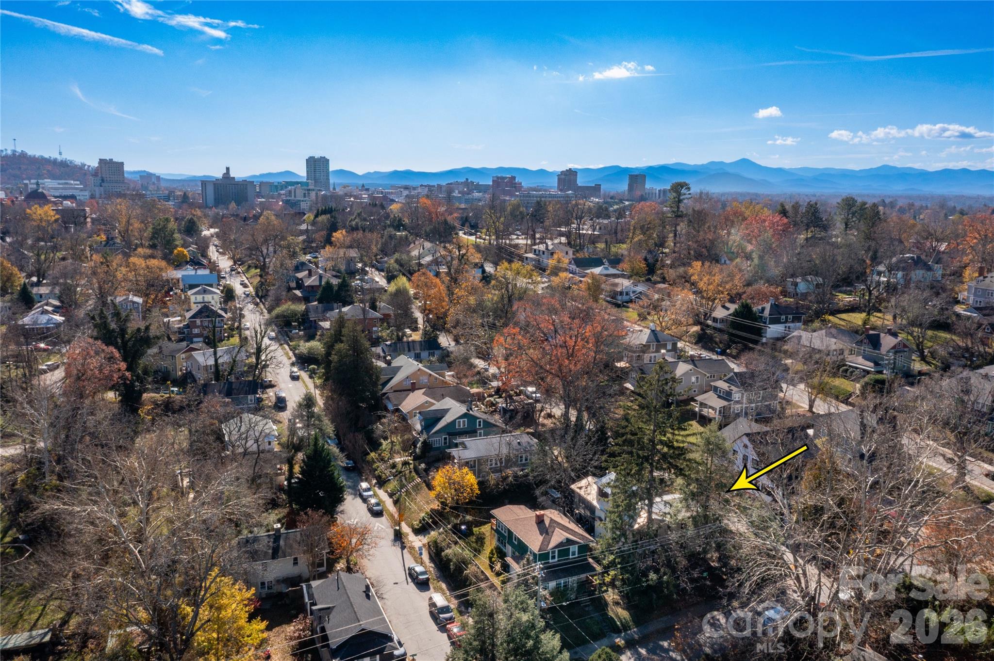 View towards downtown Asheville - 297 Hillside Street, Asheville