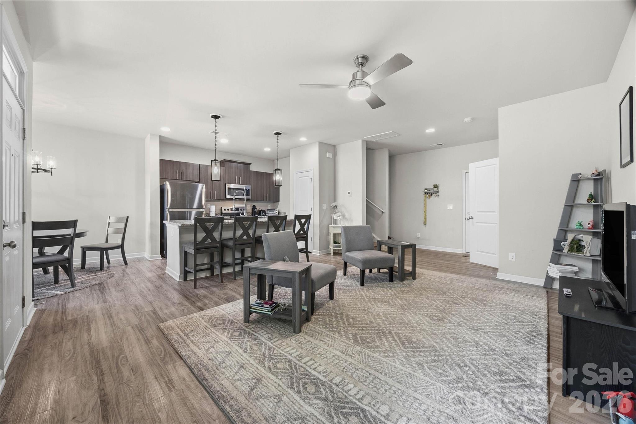 Family Room and Kitchen Open Floorplan - 204 Overstone Court, Fort Mill
