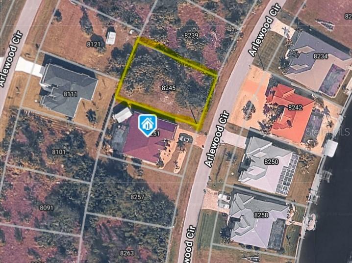Vacant Lot Next Door Currently For Sale on Separate Contract - 8251 ARLEWOOD CIR, PORT CHARLOTTE