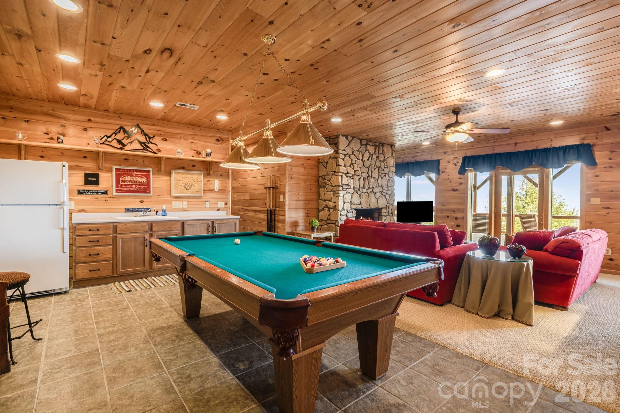 Billiard Area - 234 Upper Lookout Drive, Mars Hill