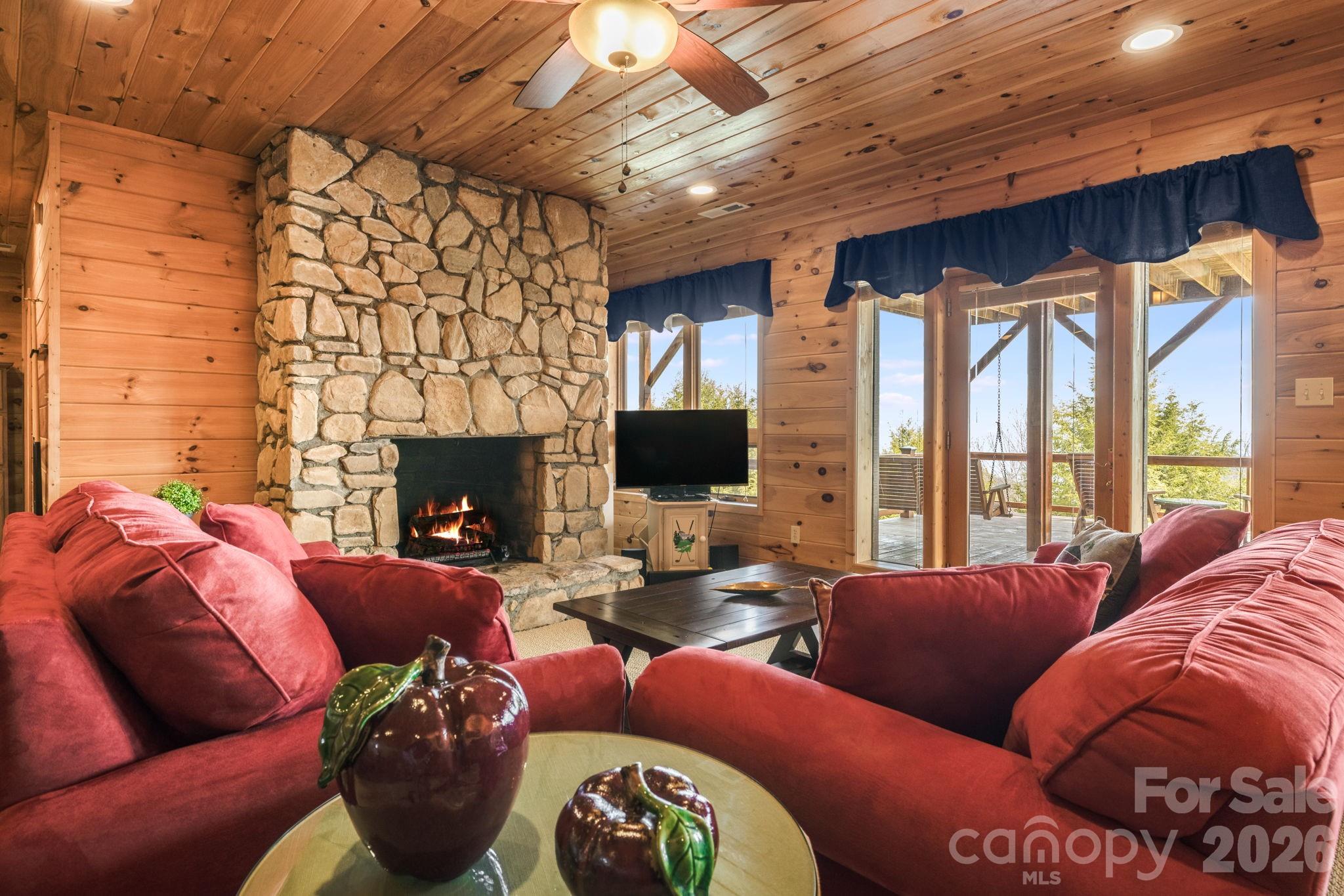 2nd Fireplace - 234 Upper Lookout Drive, Mars Hill