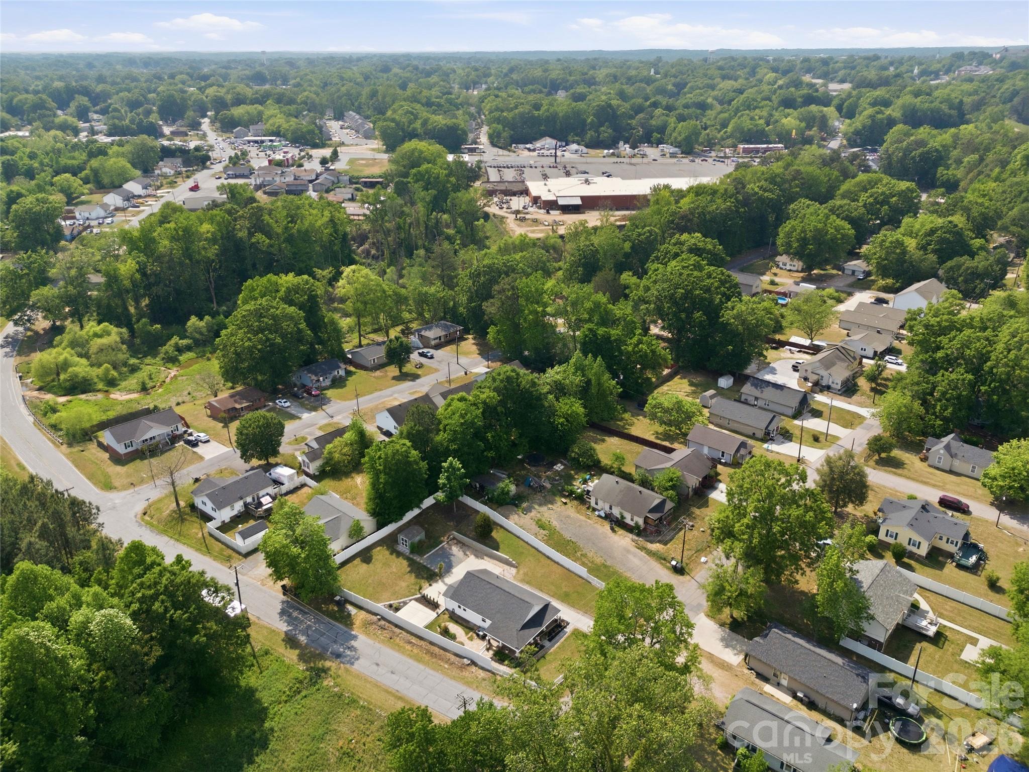 Arial view close to Downtown Kannapolis - 1108 Skyland Street, Kannapolis