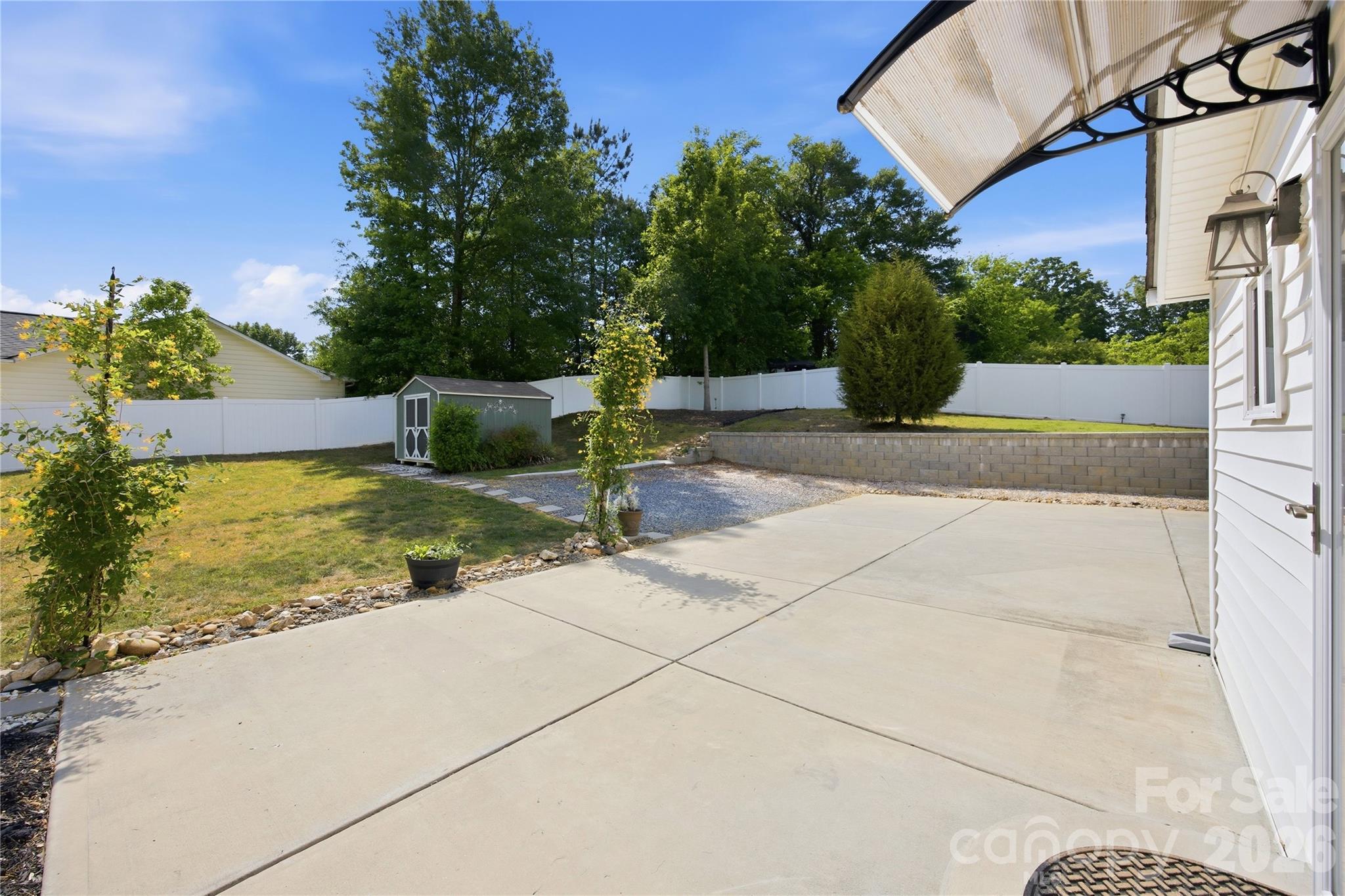 expansive Back patio - 1108 Skyland Street, Kannapolis