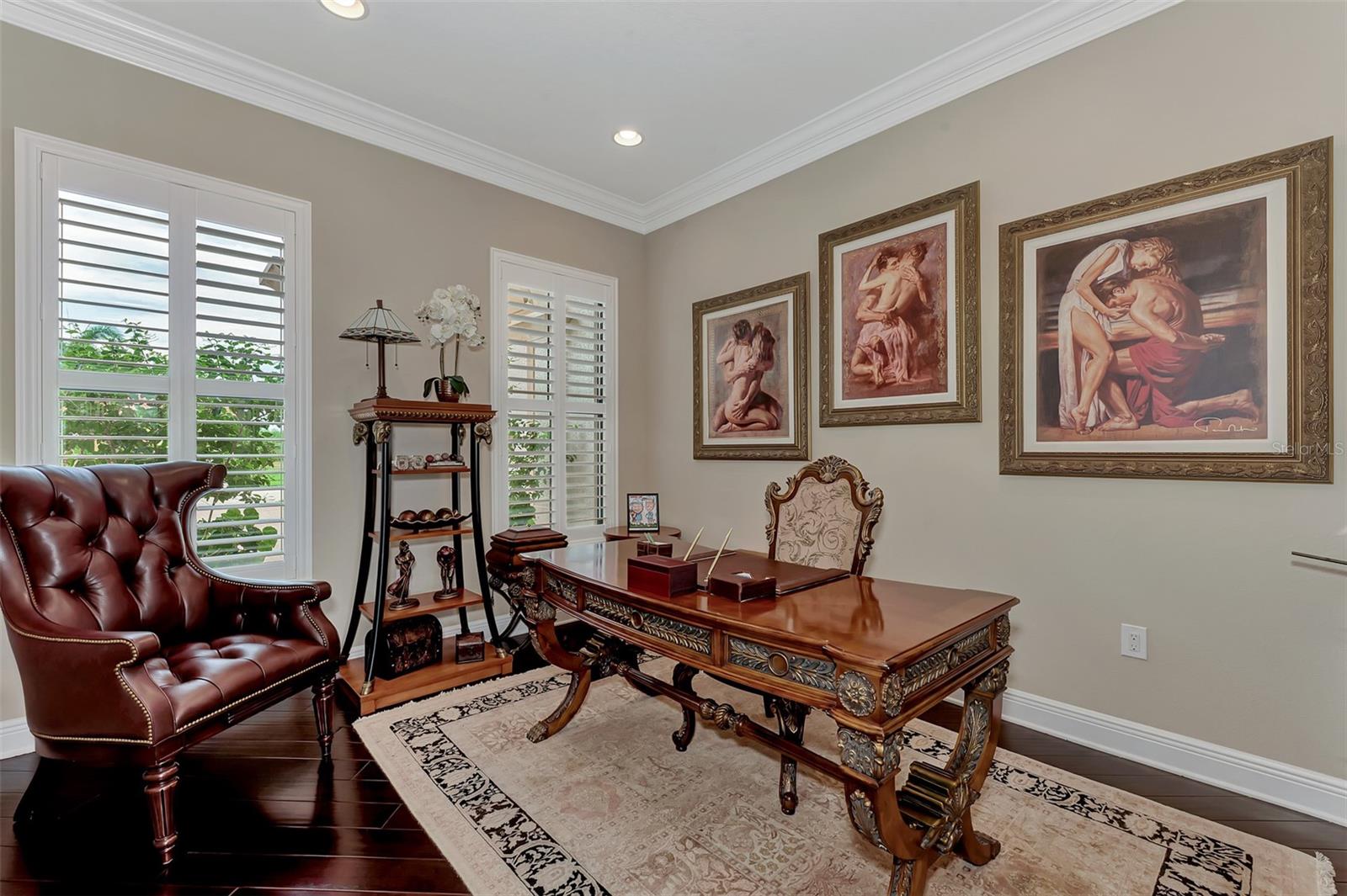Stunning office, the art and select furniture is not available for sale. - 10965 BULLRUSH DR, VENICE