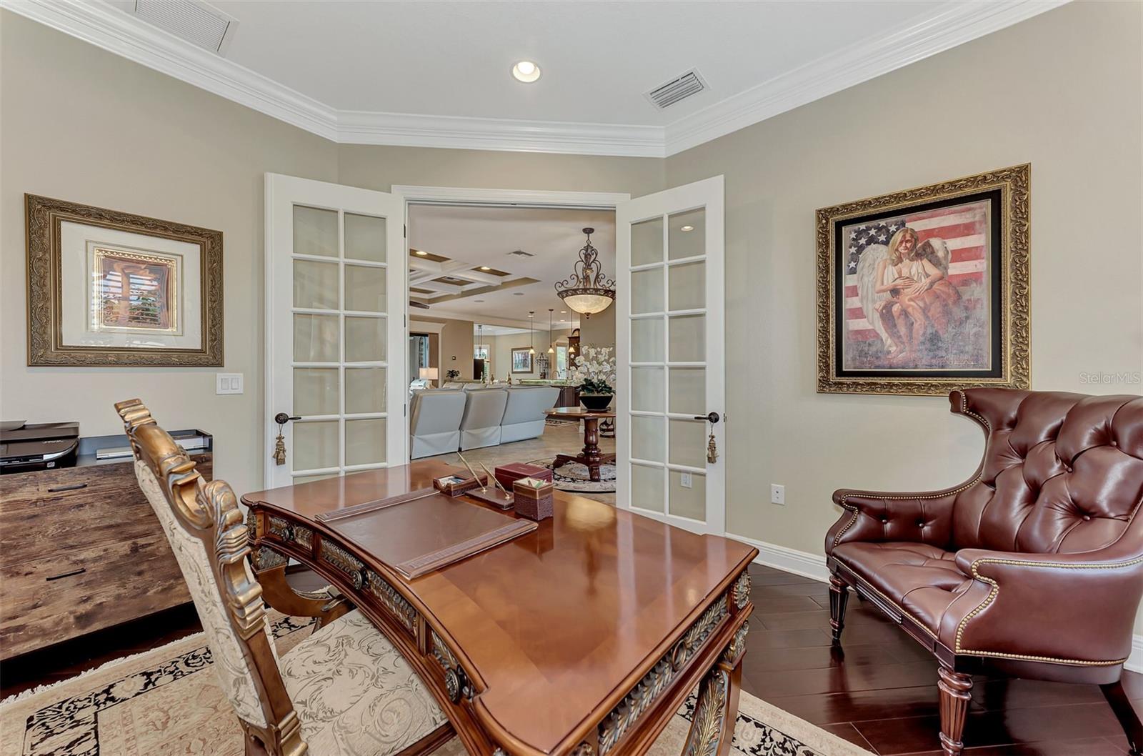 Stunning office, the art and select furniture is not available for sale. - 10965 BULLRUSH DR, VENICE