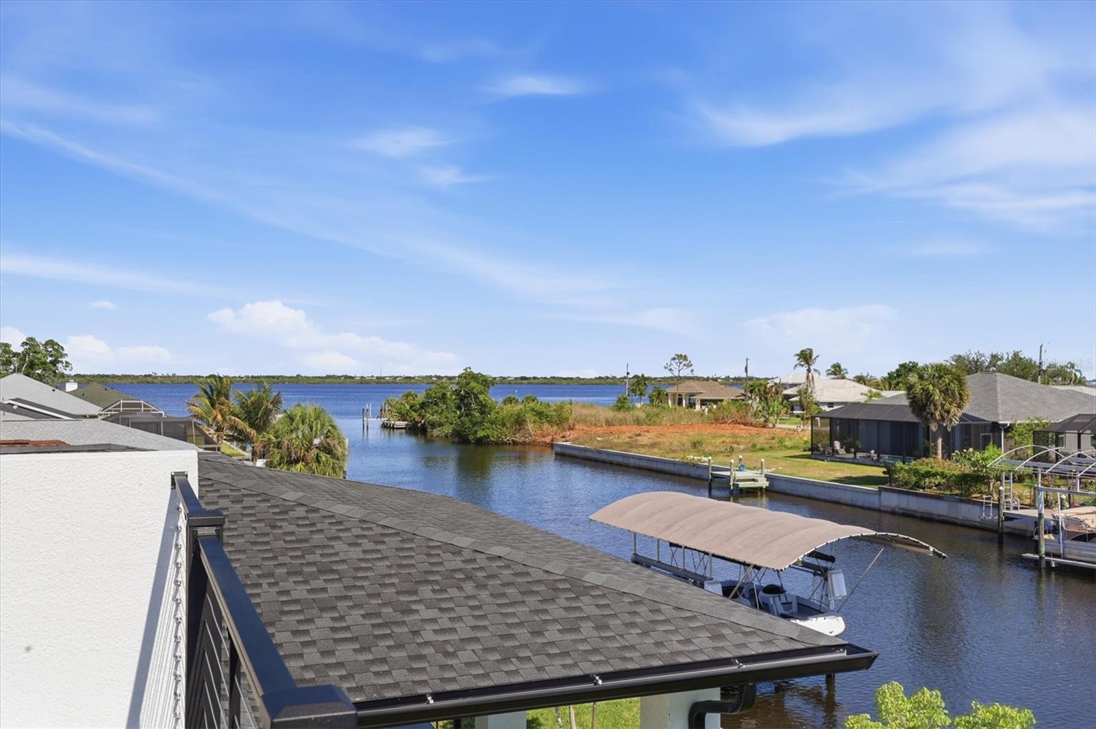 View from the second floor deck - the Myakka River only 600' from your dock - 12387 MINOT AVE, PORT CHARLOTTE