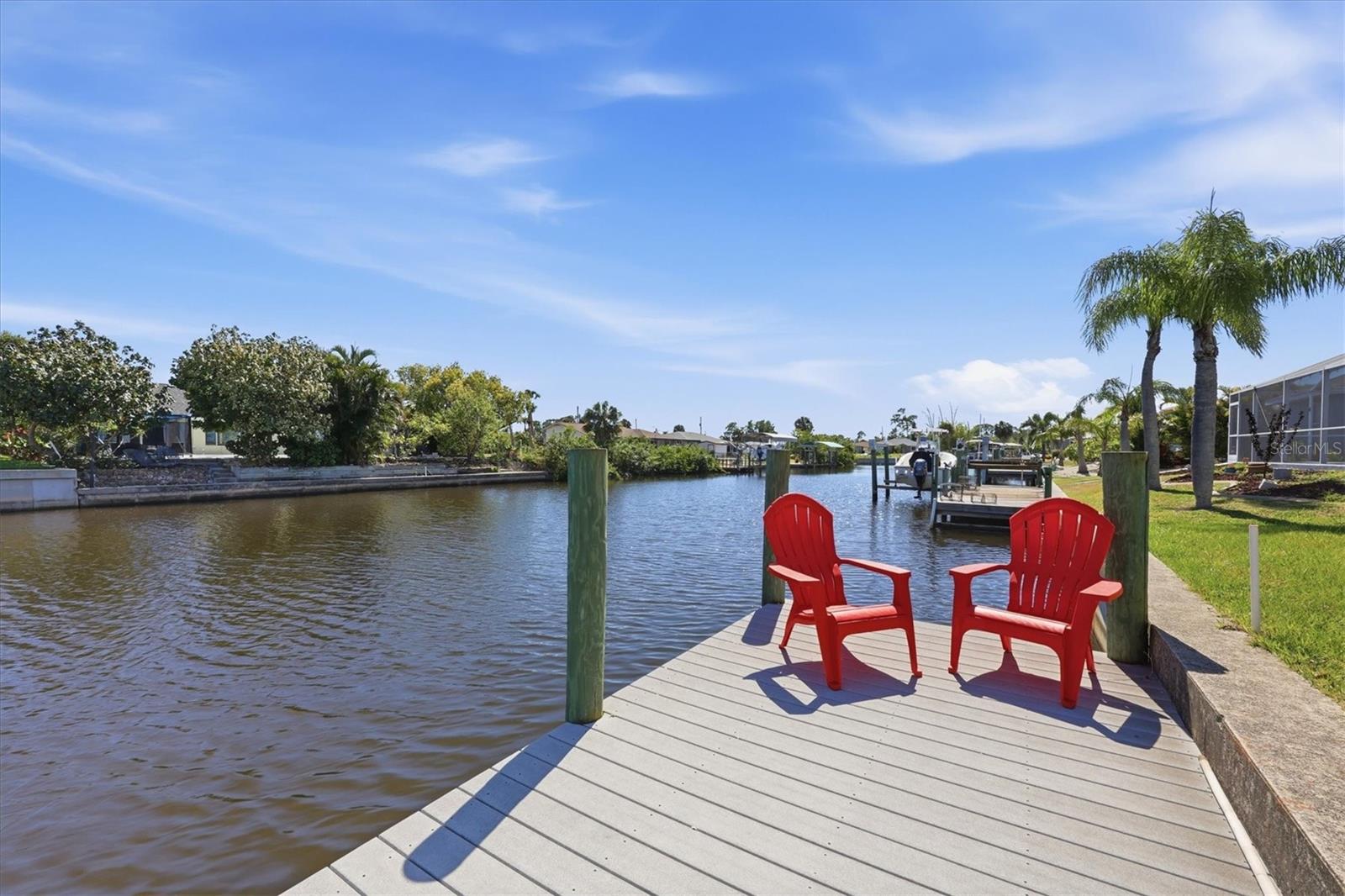 Your dock and cement seawall - 12387 MINOT AVE, PORT CHARLOTTE
