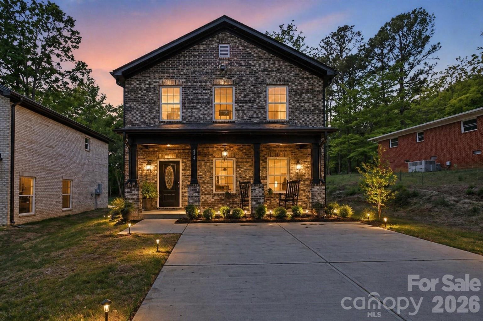 Virtually staged outdoor furiture and lights - 1317 Reid Street, Albemarle