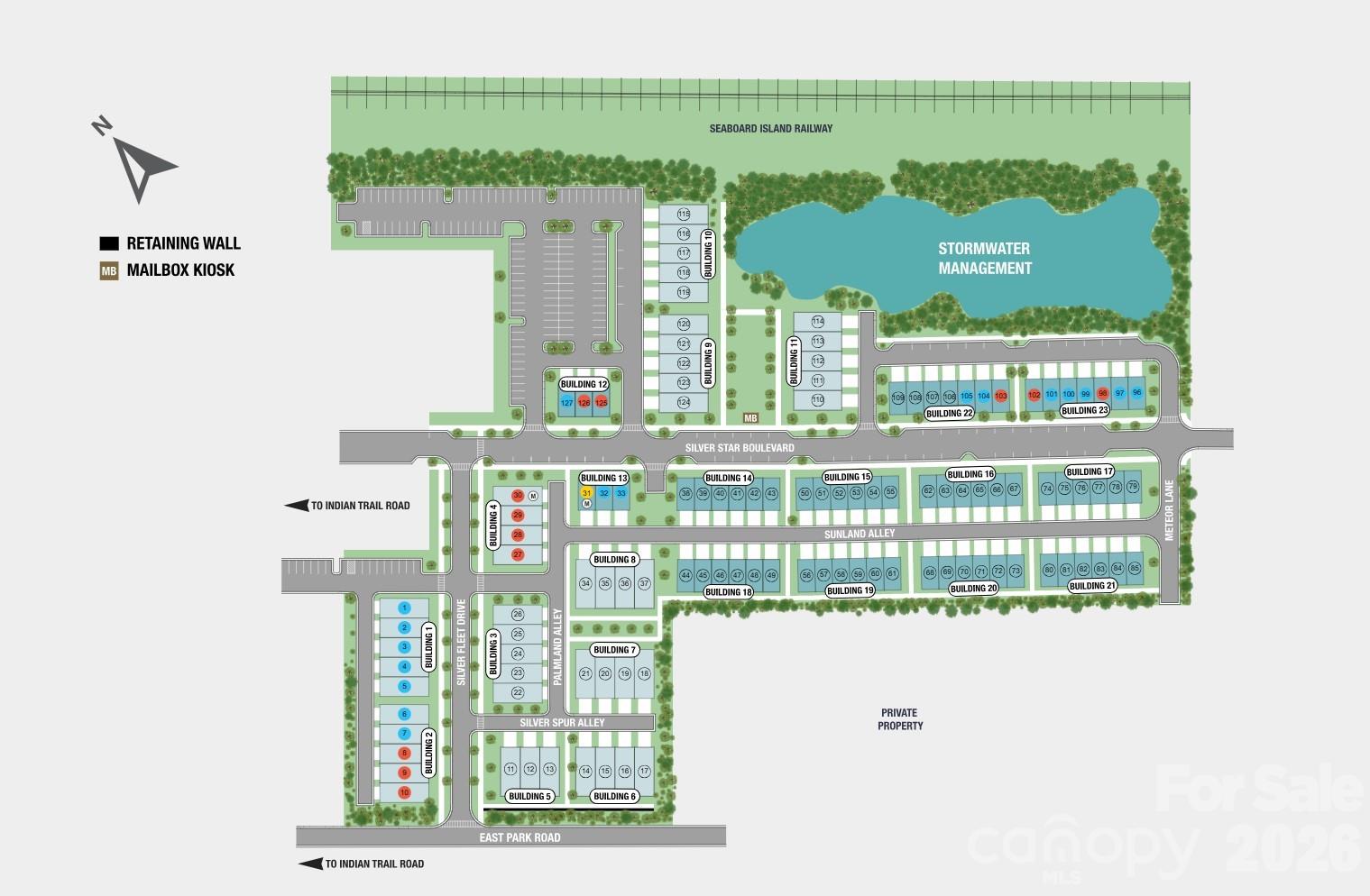 Indian Trail Townhomes Sitemap - 207 Silver Fleet Drive, Indian Trail
