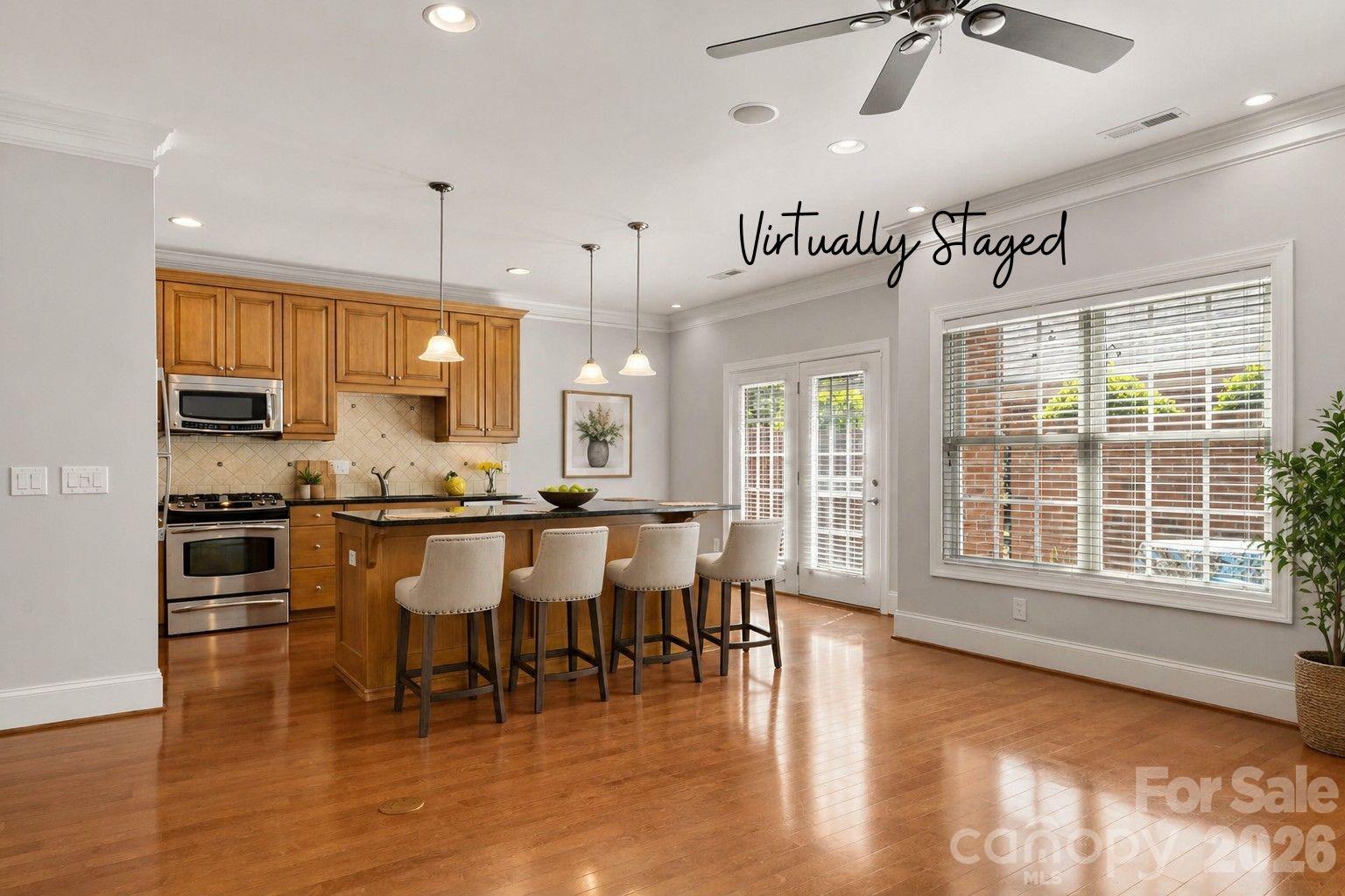 Kitchen - virtually staged - 705 Congressional Lane, Fort Mill