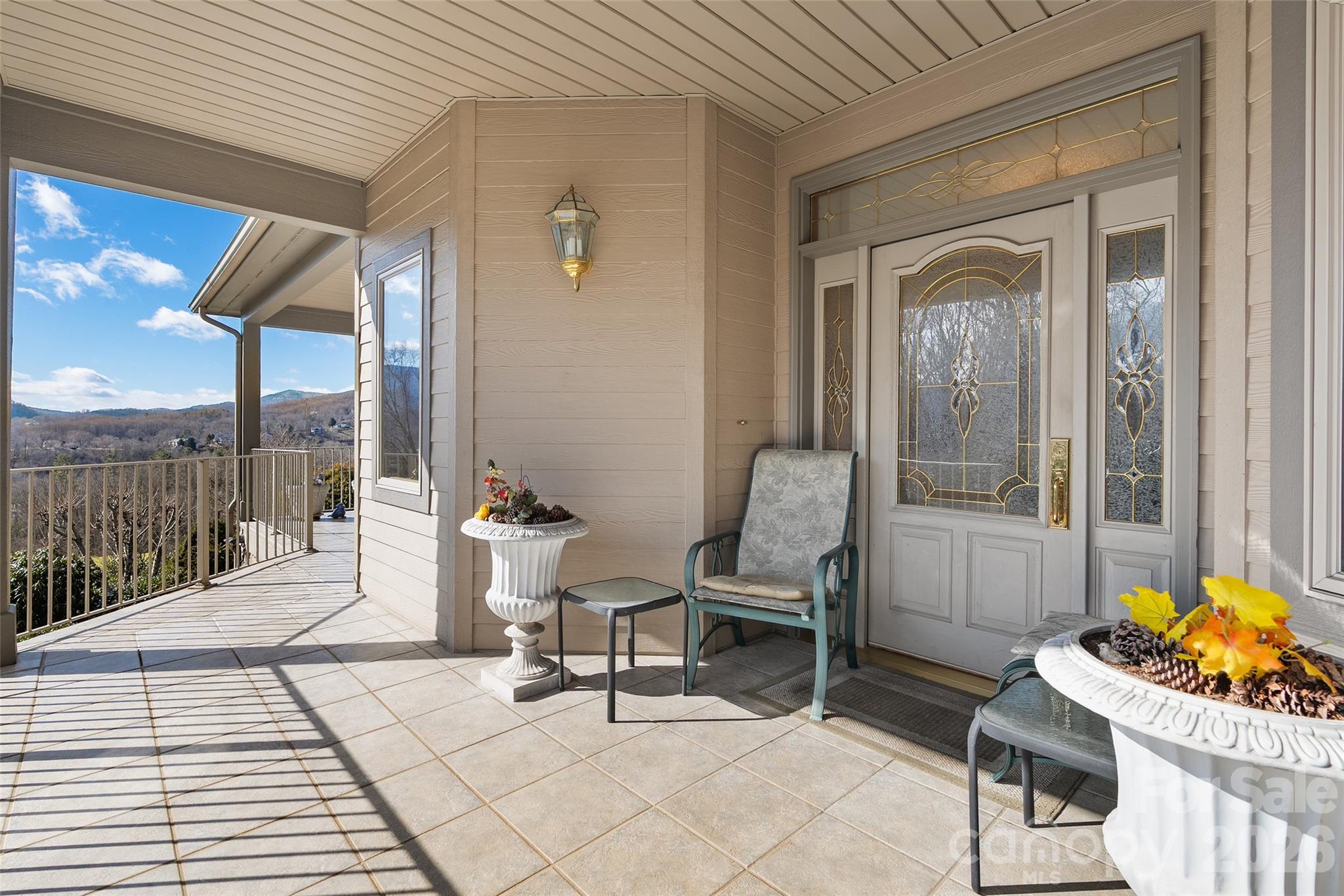 Covered entryway - 78 Banker Drive, Waynesville
