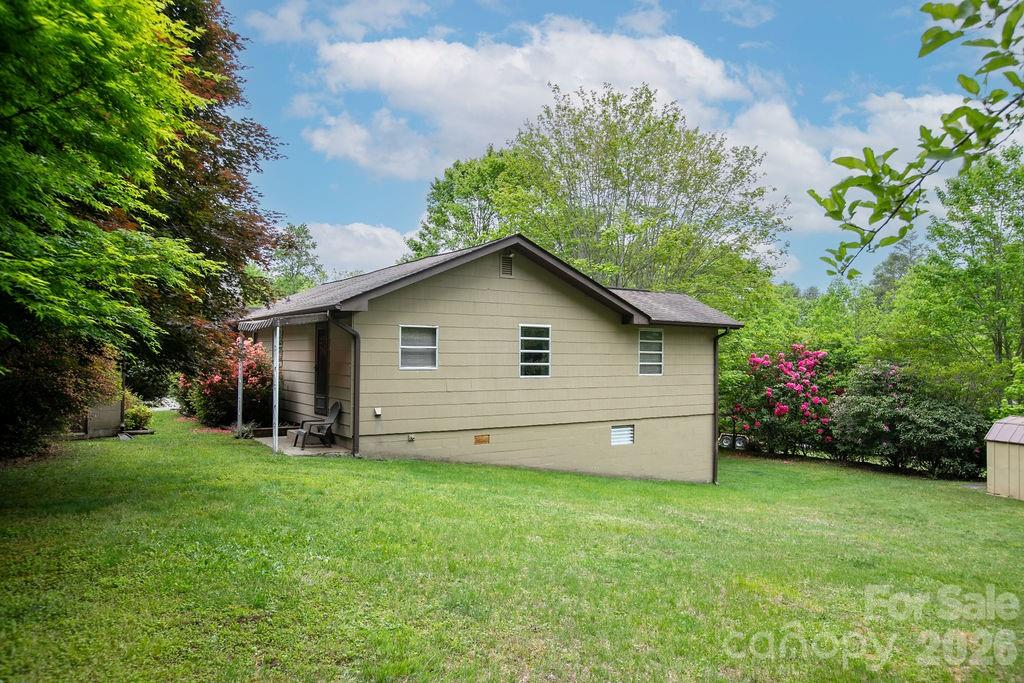 Side Yard - 520 Blythe Road, Pisgah Forest