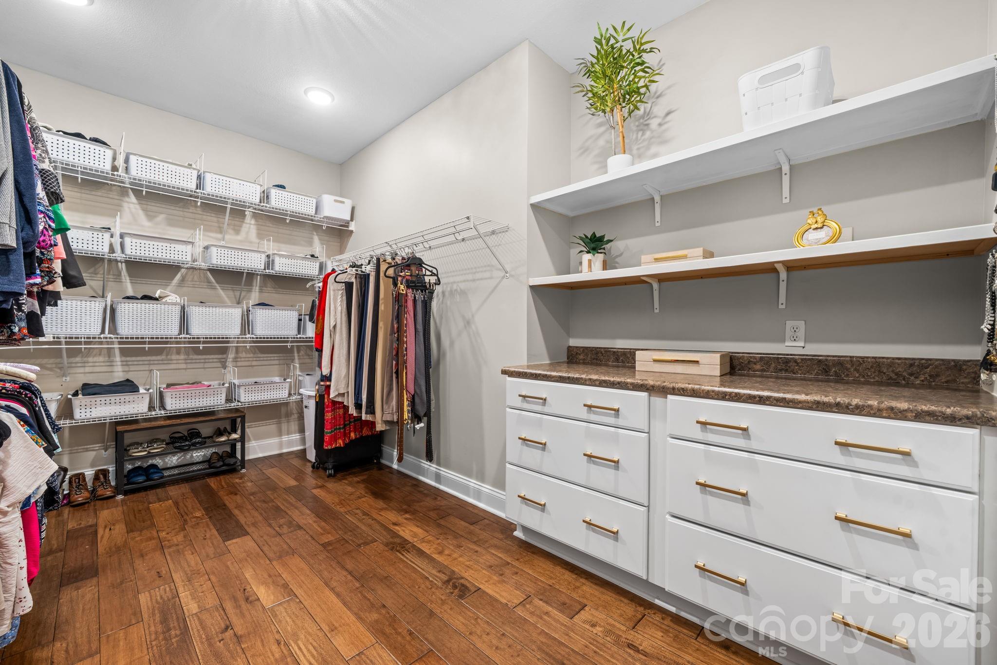 Primary En-suite custom closet - 4950 River Hills Drive, Denver