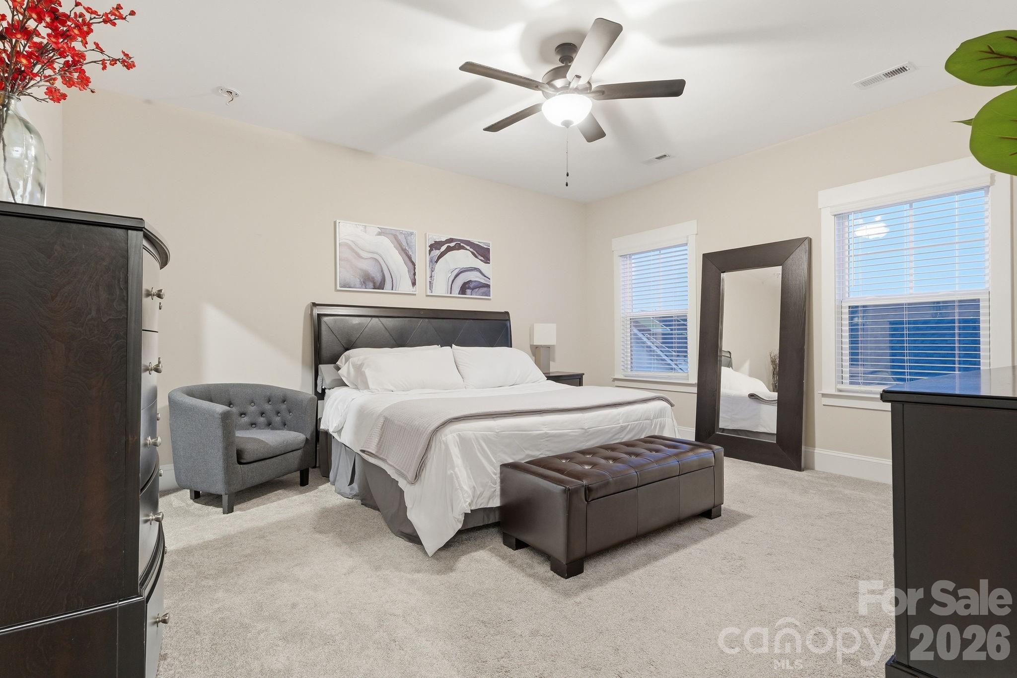 Spacious Primary Bedroom - 729 Veloway Drive, Rock Hill