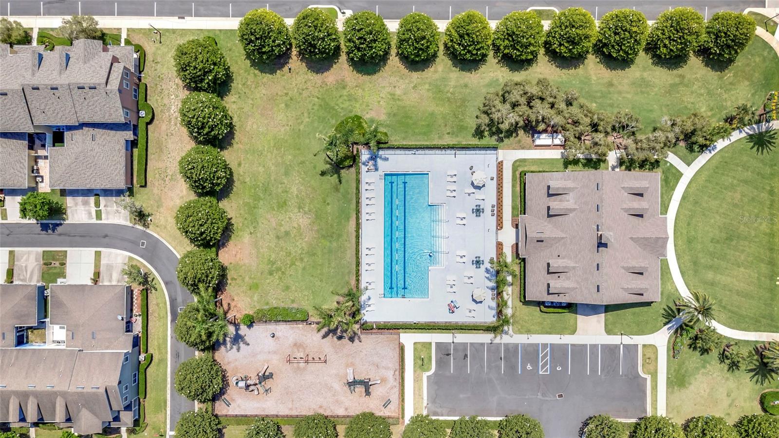 Community Pool Aerial - 1207 ALSTON BAY BLVD, APOPKA